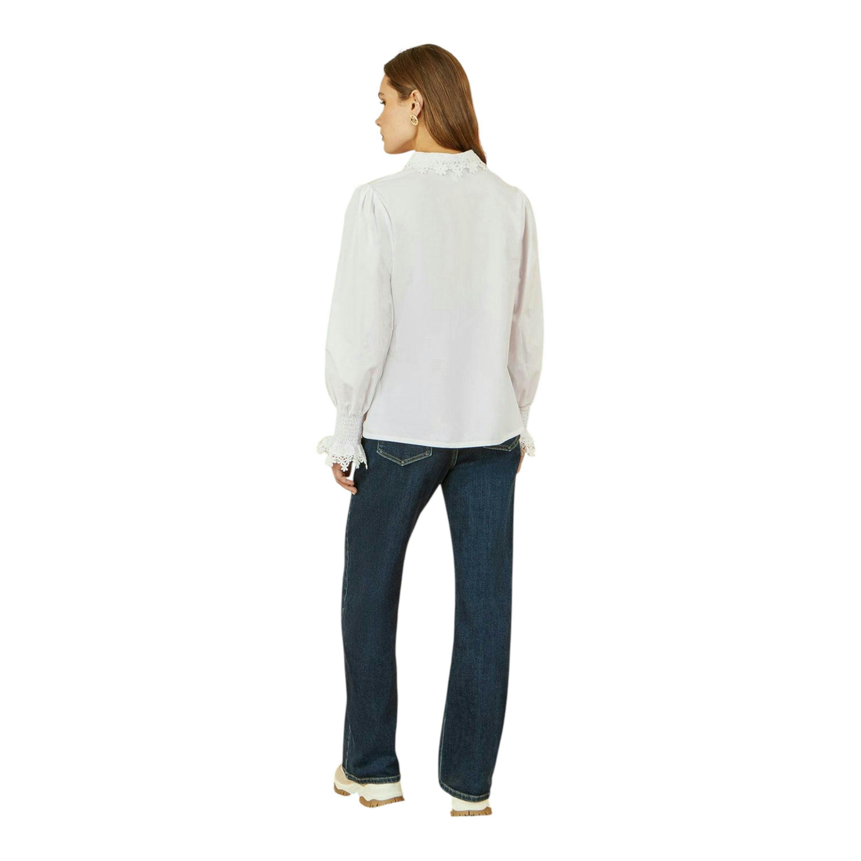 Yumi White Lace Trim Shirt , view 4 of 4