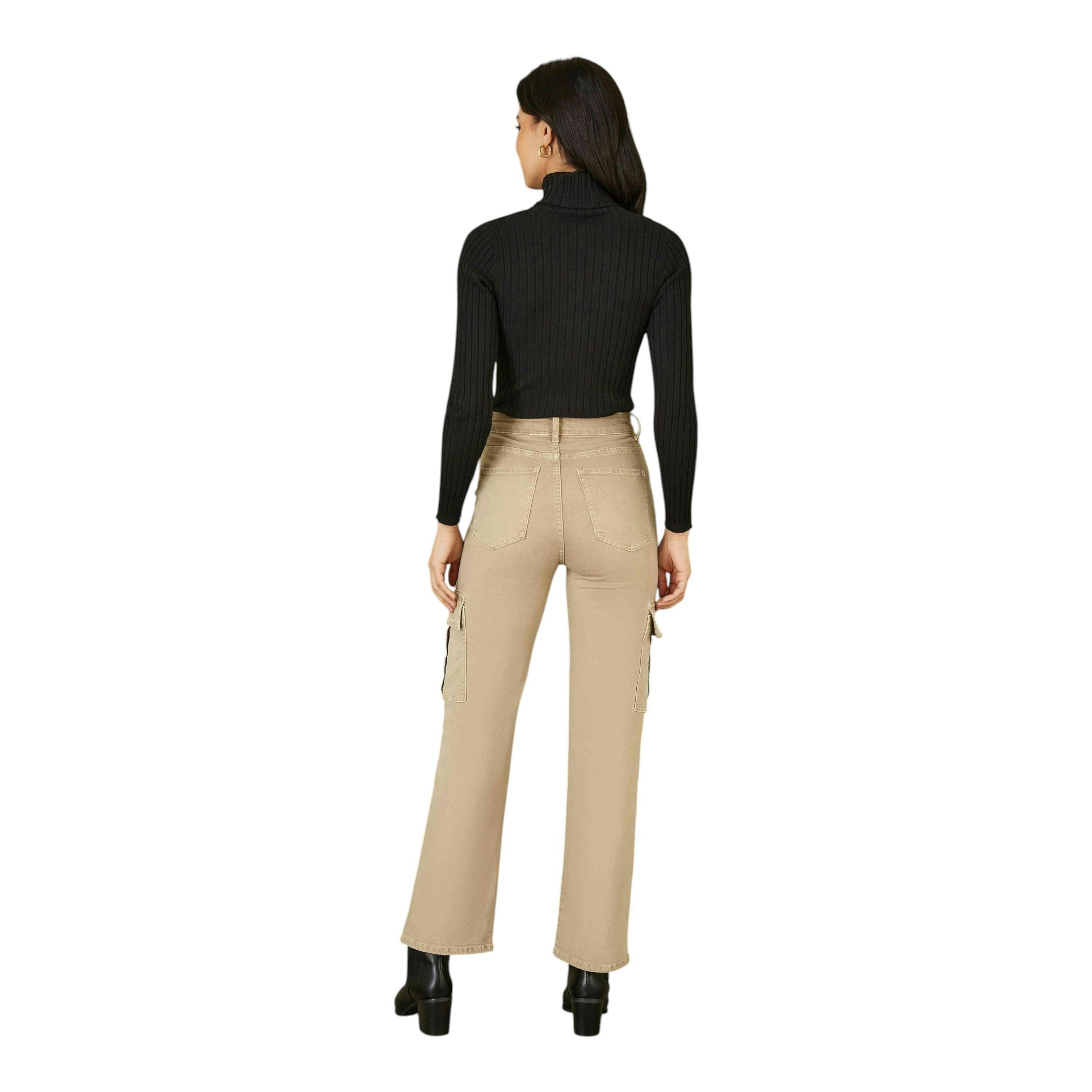 Yumi Black Ribbed Knit Roll Neck Jumper , view 1 of 1