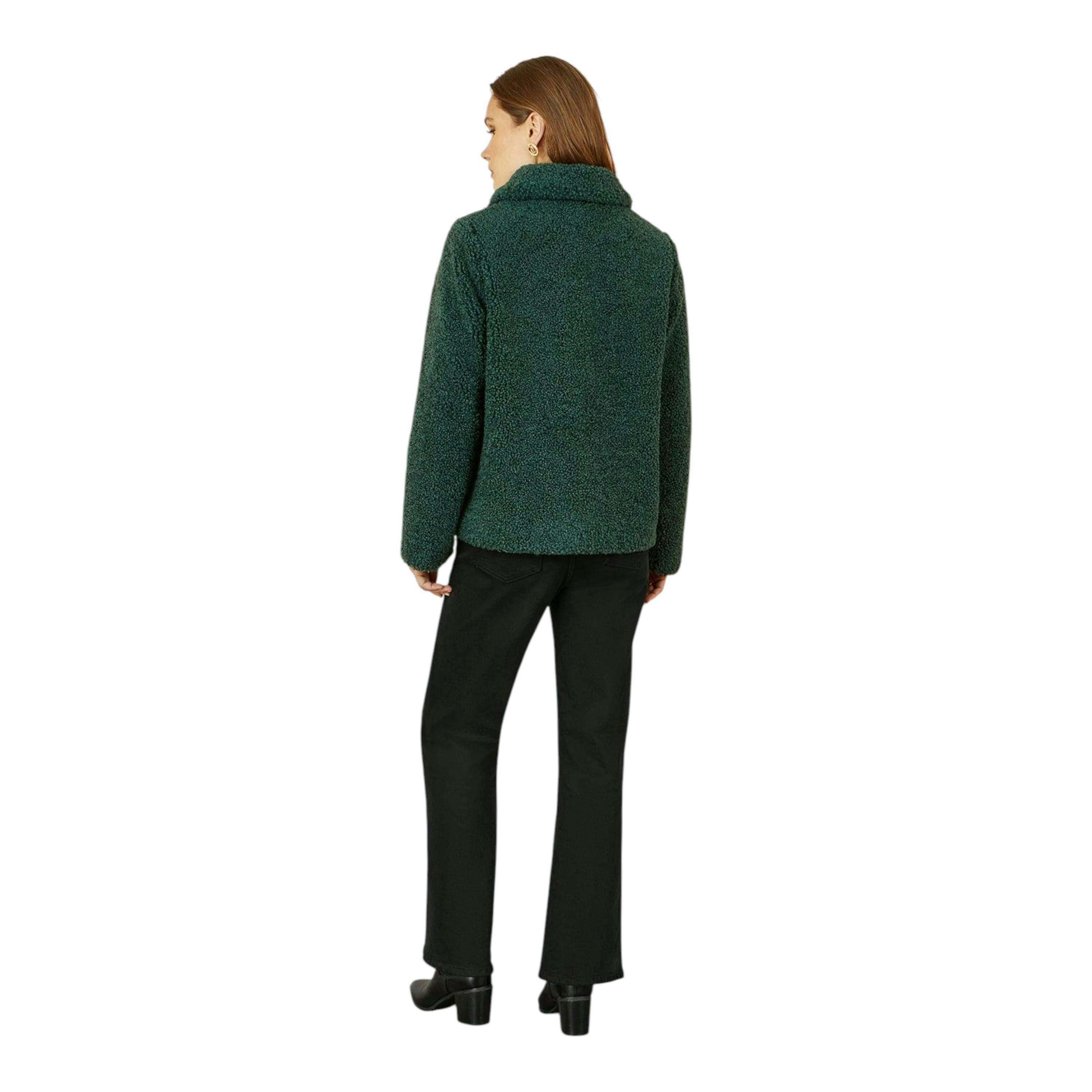 Yumi Green Short Teddy Bear Jacket , view 4 of 6