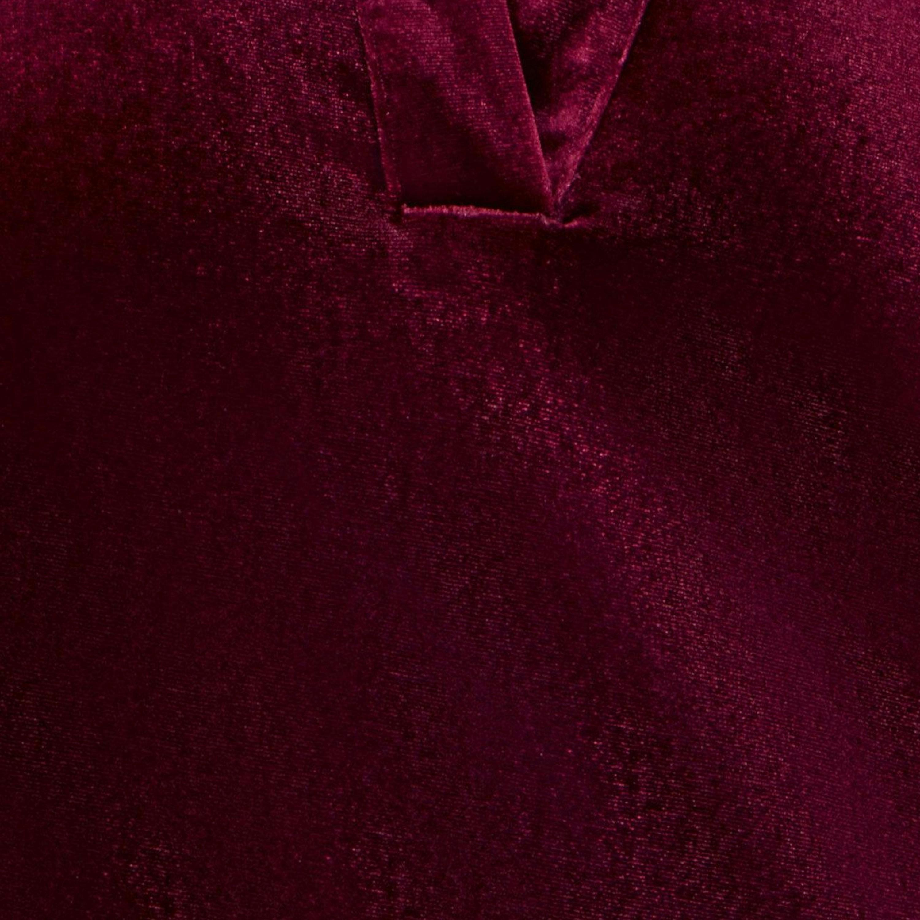 Yumi Burgundy Velvet Tunic Dress With 3/4 Sleeves , view 5 of 5