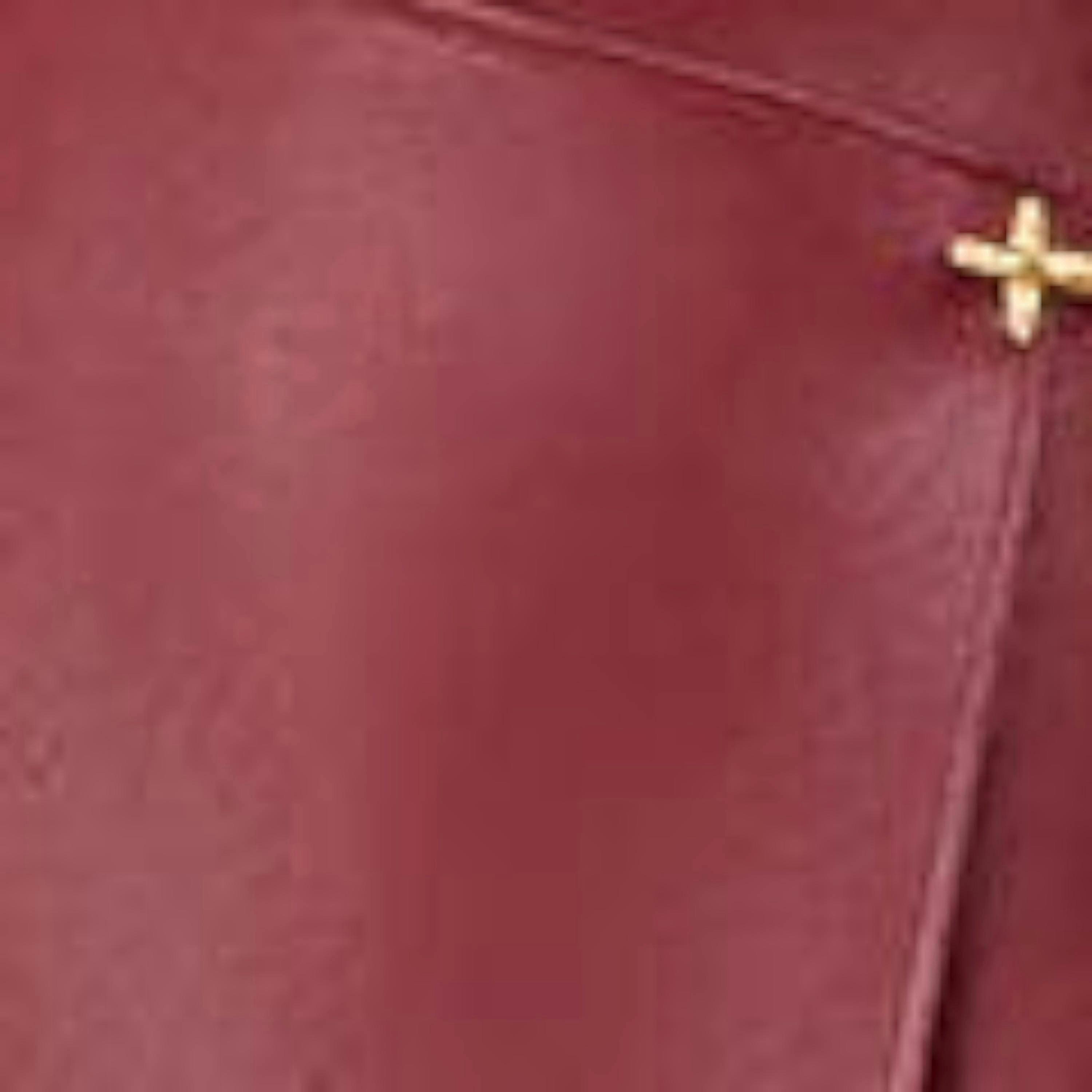 Yumi Burgundy Faux Leather Wrap Mini Skirt , view 4 of 4
