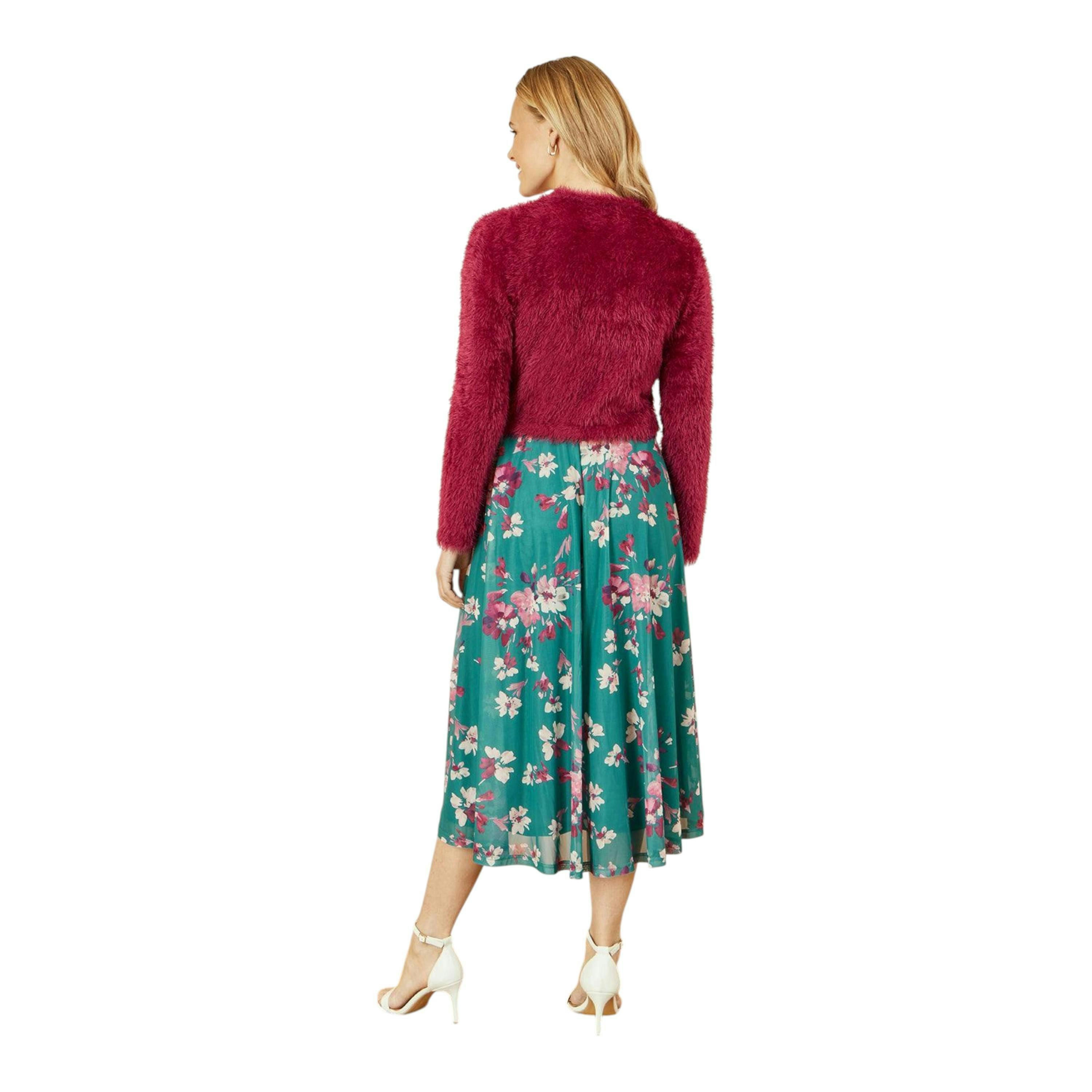 Yumi Burgundy Eyelash Knit Bolero , view 4 of 5