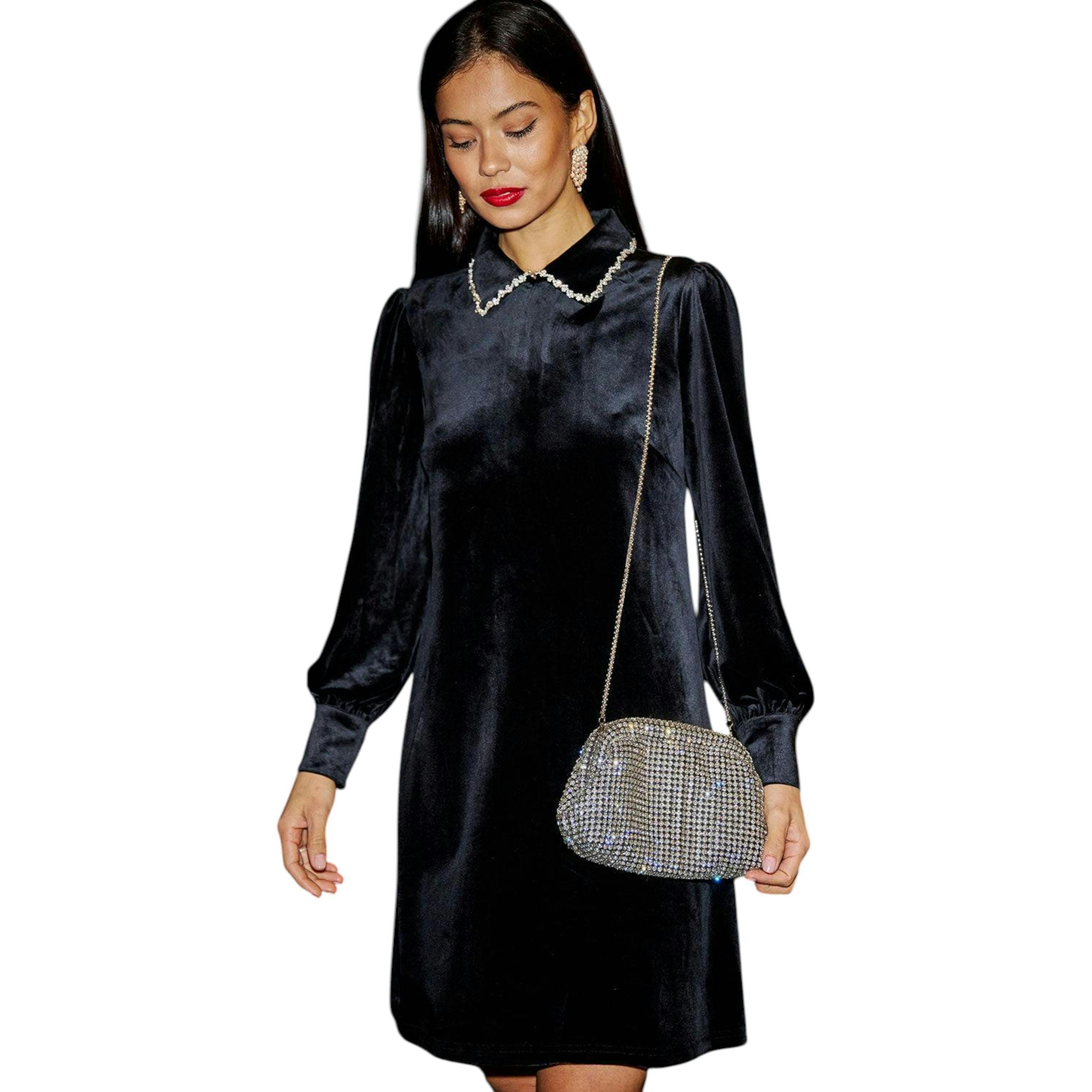 Yumi Silver Rhinestone Clutch Bag , view 2 of 3