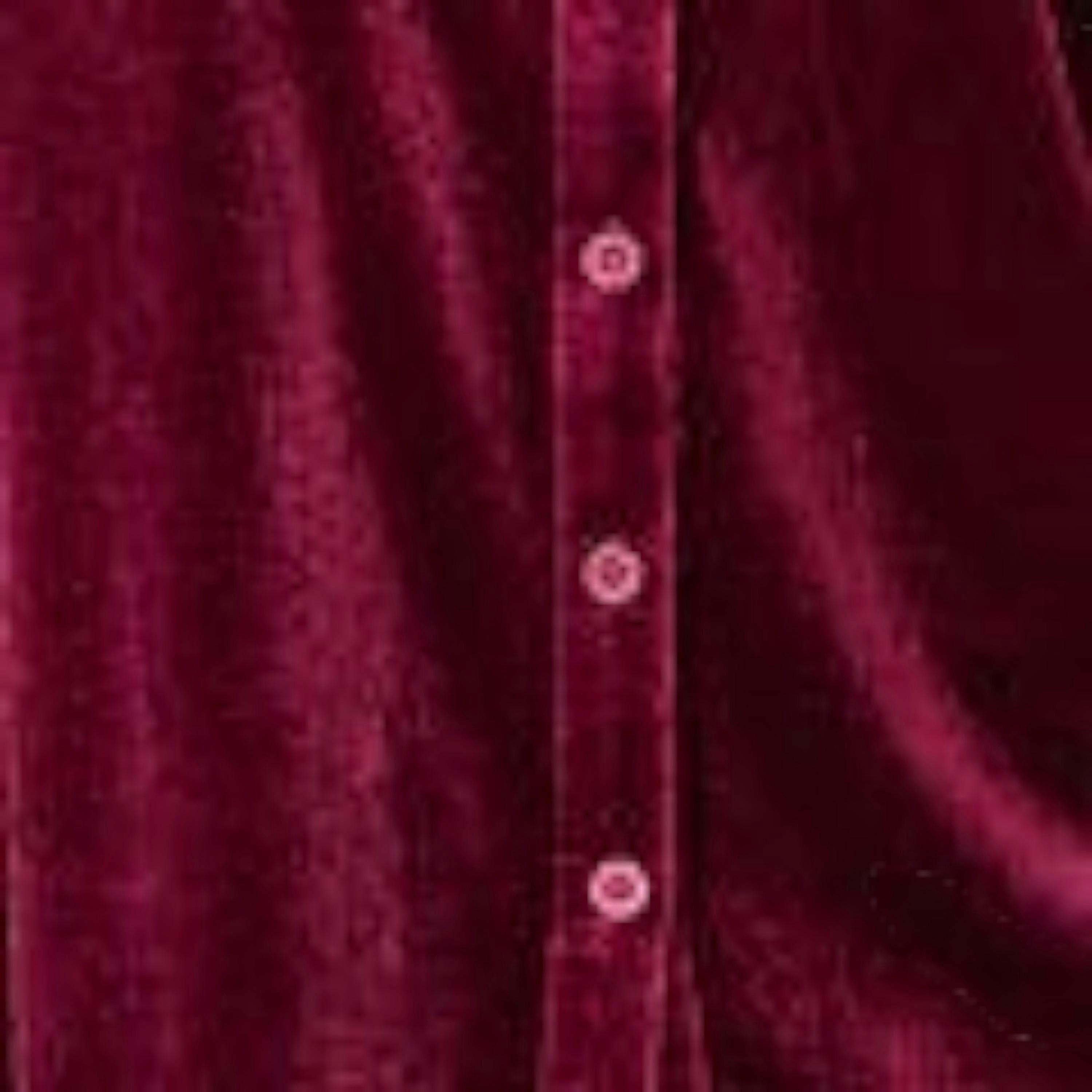 Yumi Burgundy Velvet Relaxed Fit Shirt , view 5 of 5