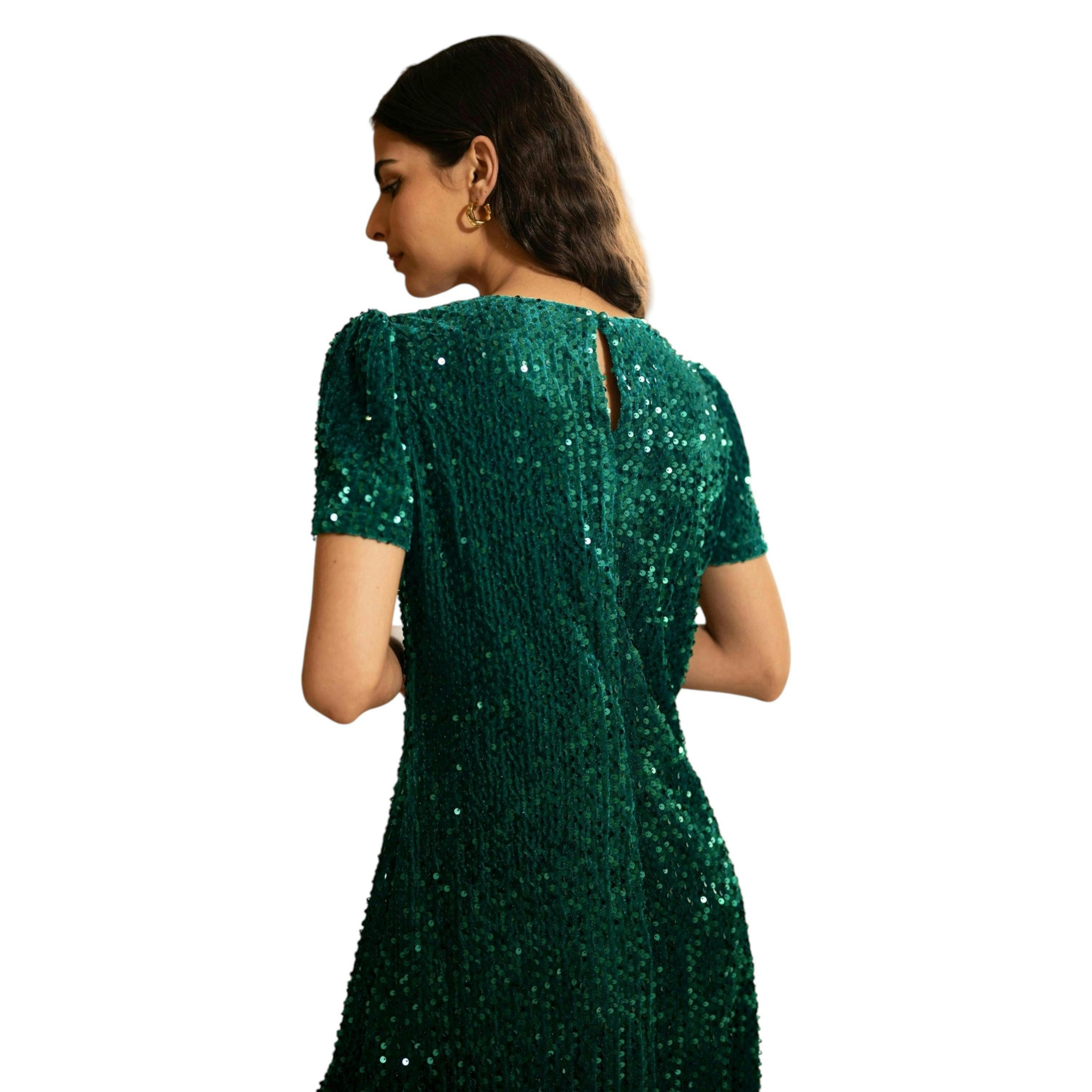 Yumi Green Sequin Tunic Dress , view 4 of 4