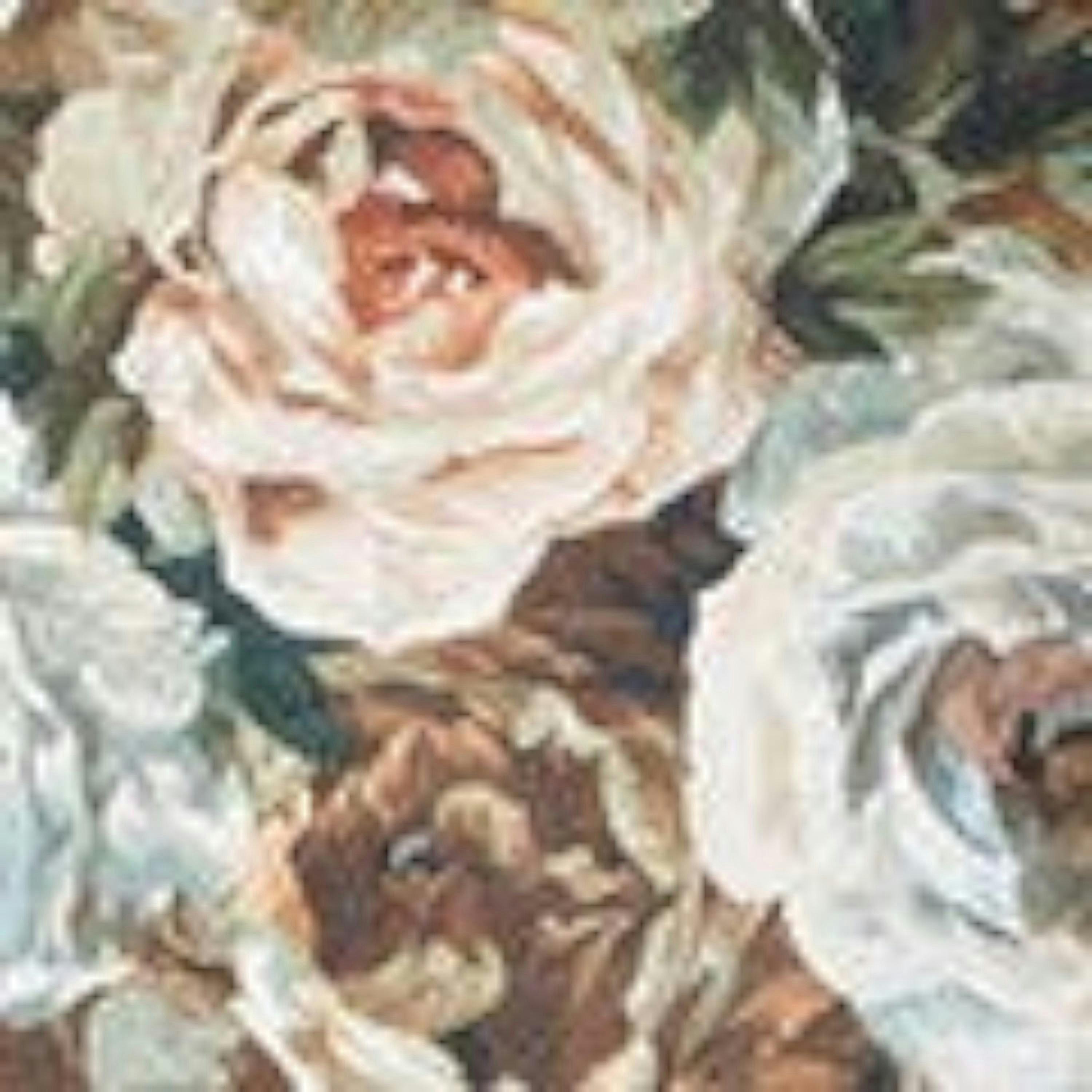 Yumi Brown Viscose Autumnal Floral Scarf , view 3 of 3