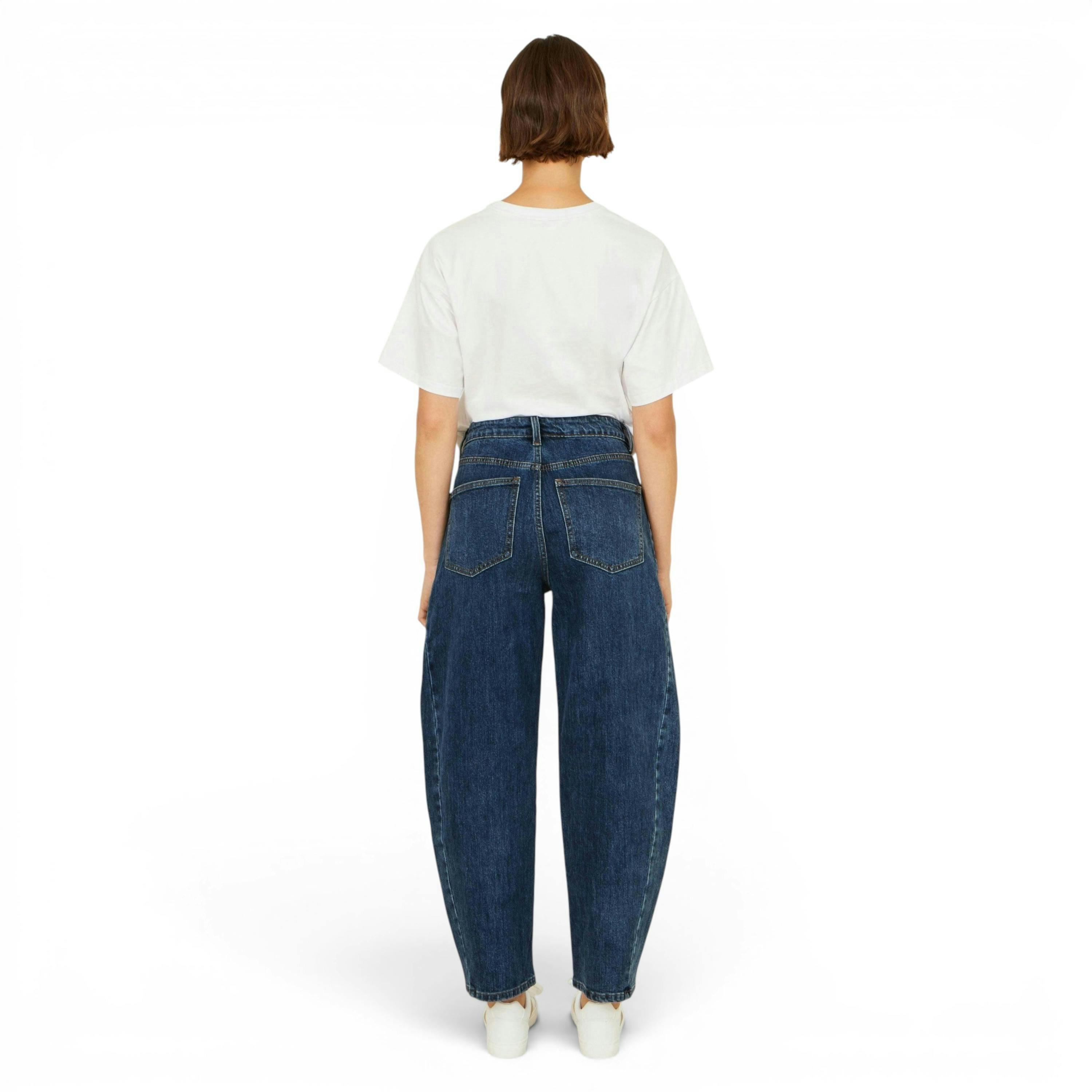 Yumi Blue Denim Barrel Relaxed Fit Jeans , view 4 of 6
