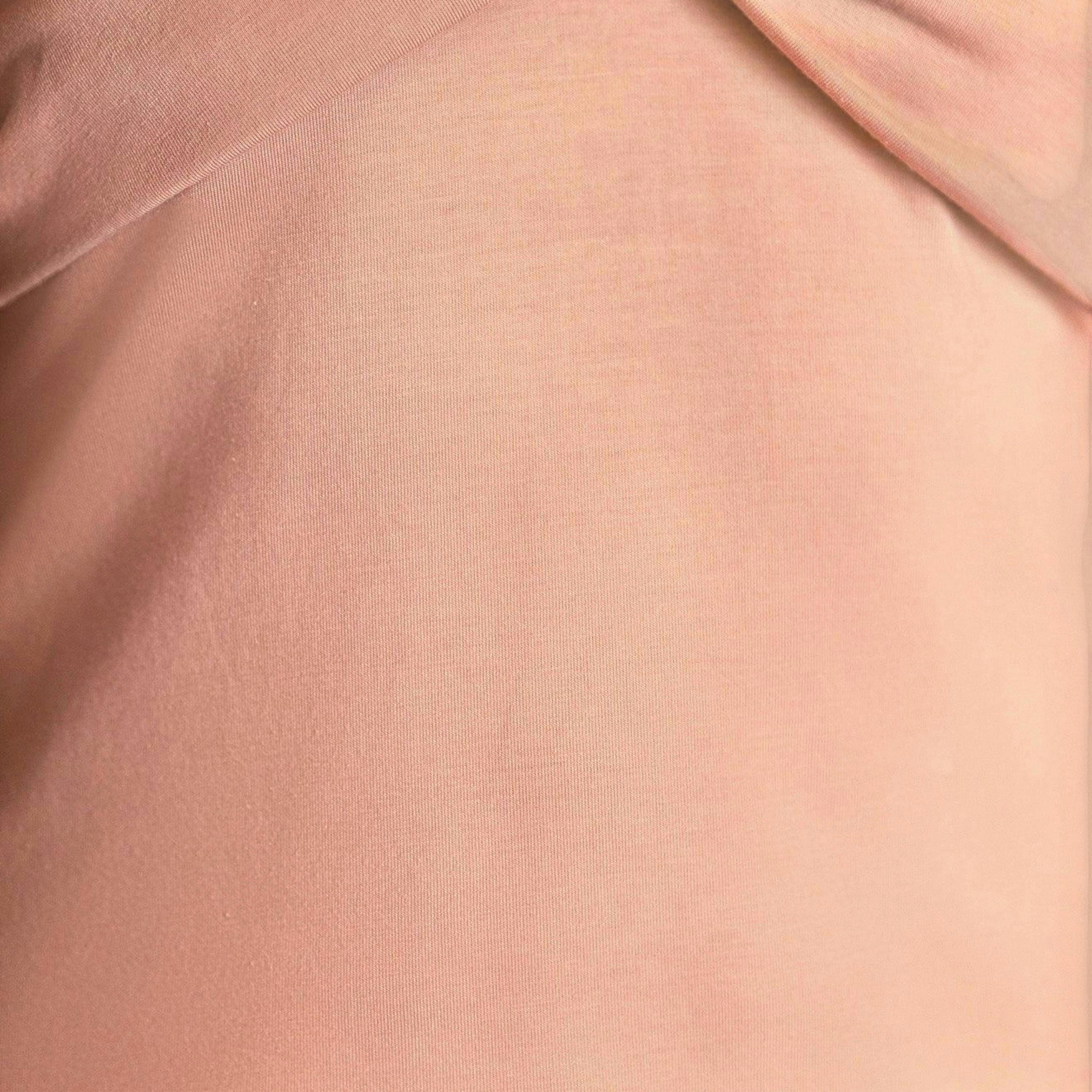 Yumi Blush Jersey Cotton Bardot Top With Knot Detail , view 5 of 5