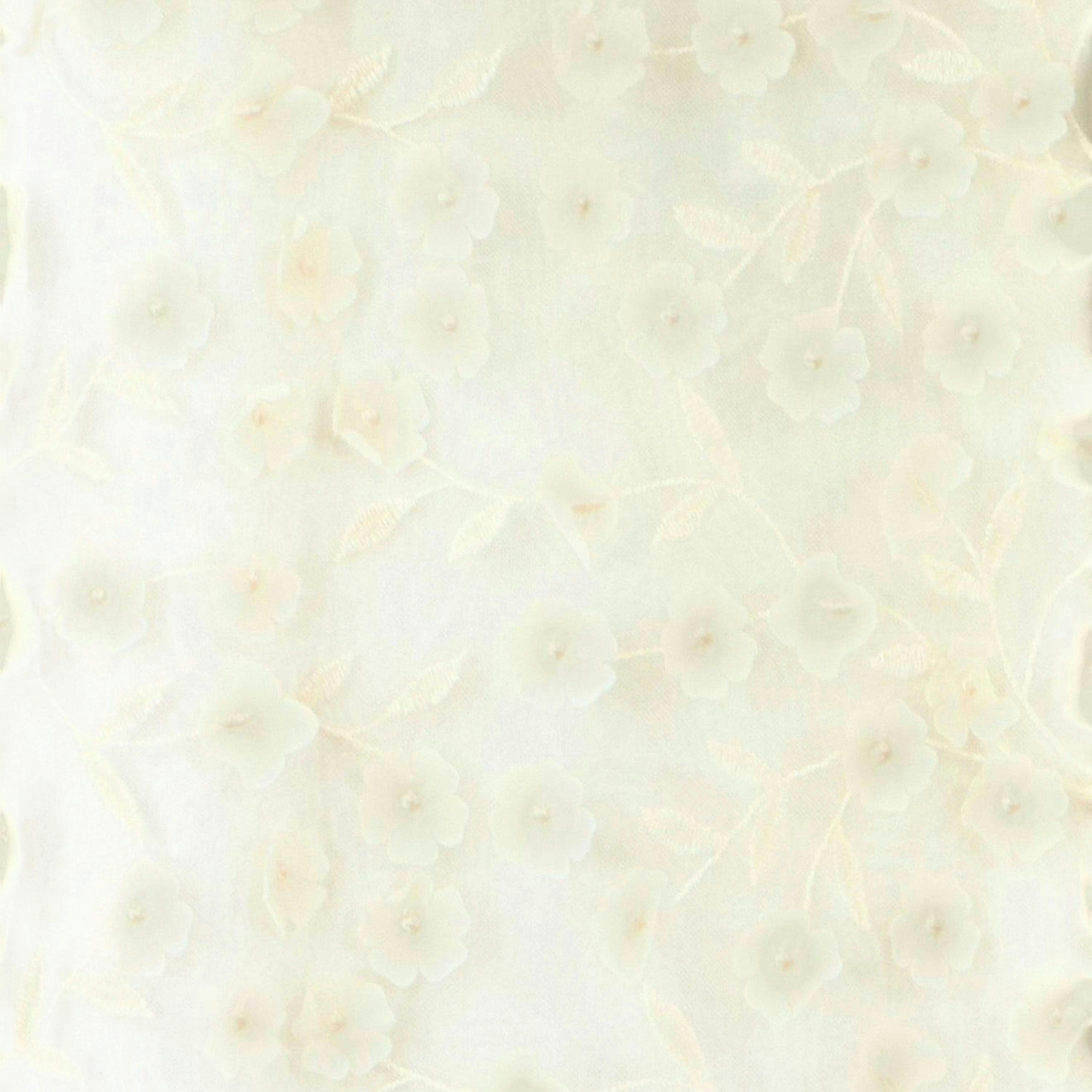 Yumi Ivory Long Sleeve Floral Applique Tunic , view 6 of 6