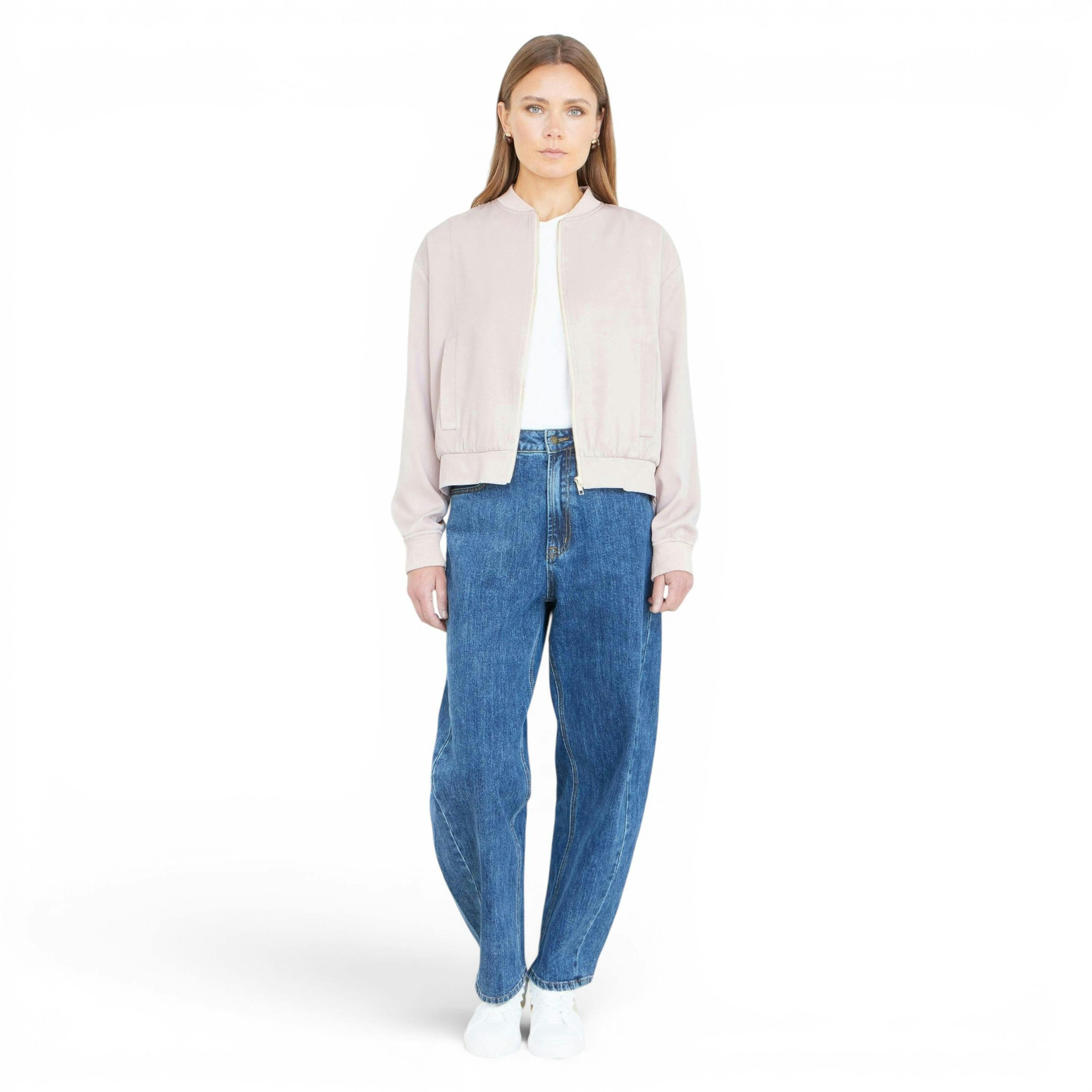 Yumi Stone Relaxed Lightweight Bomber Jacket , view 2 of 6