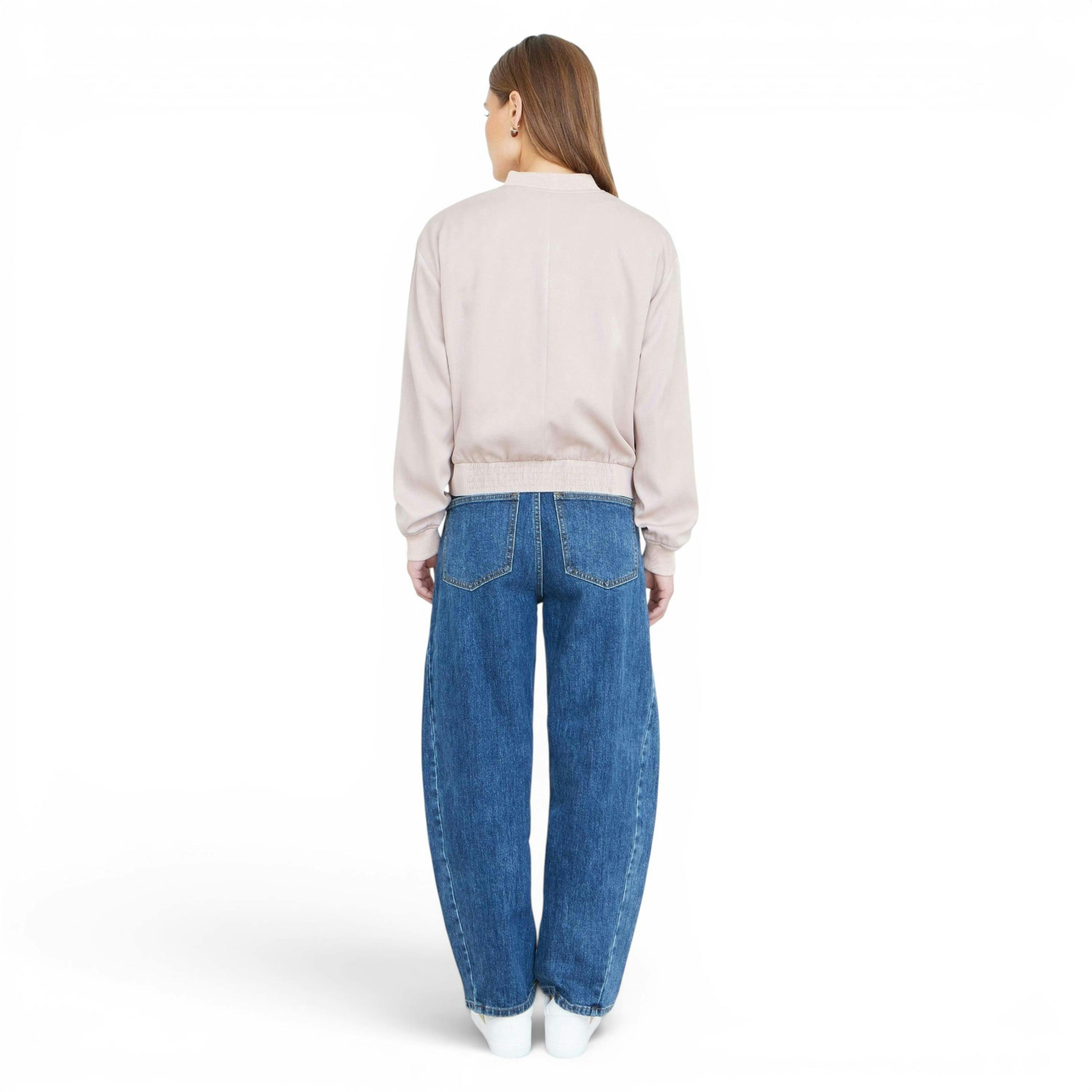 Yumi Stone Relaxed Lightweight Bomber Jacket , view 5 of 6