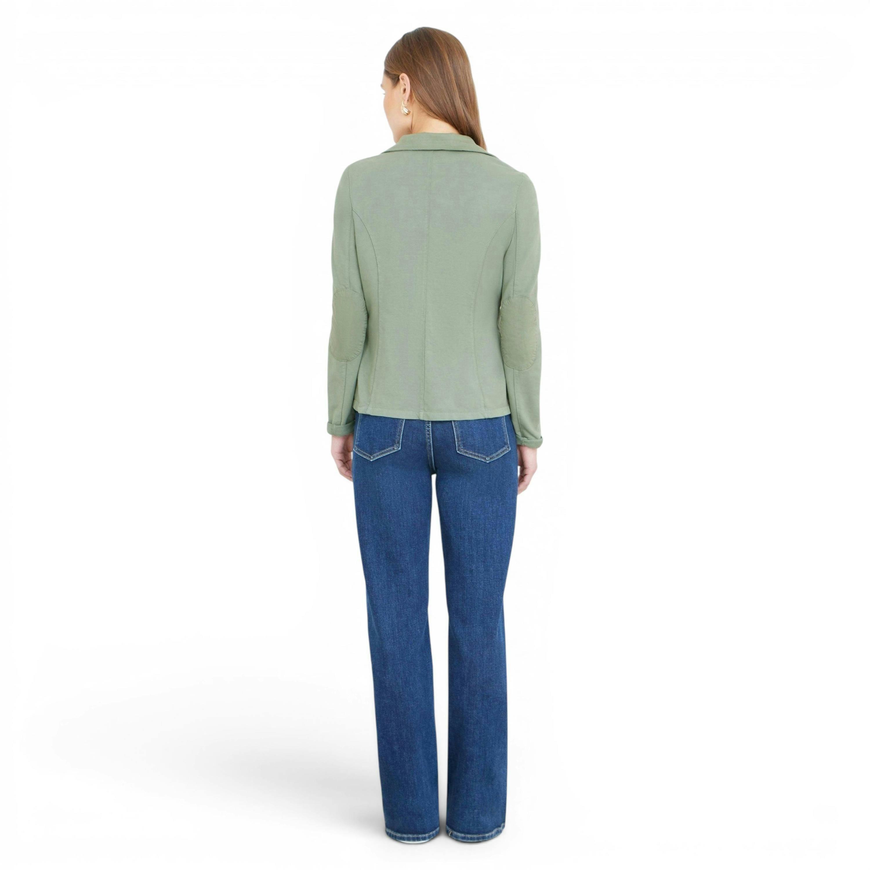 Yumi Green Stretch Cotton Blazer , view 4 of 6