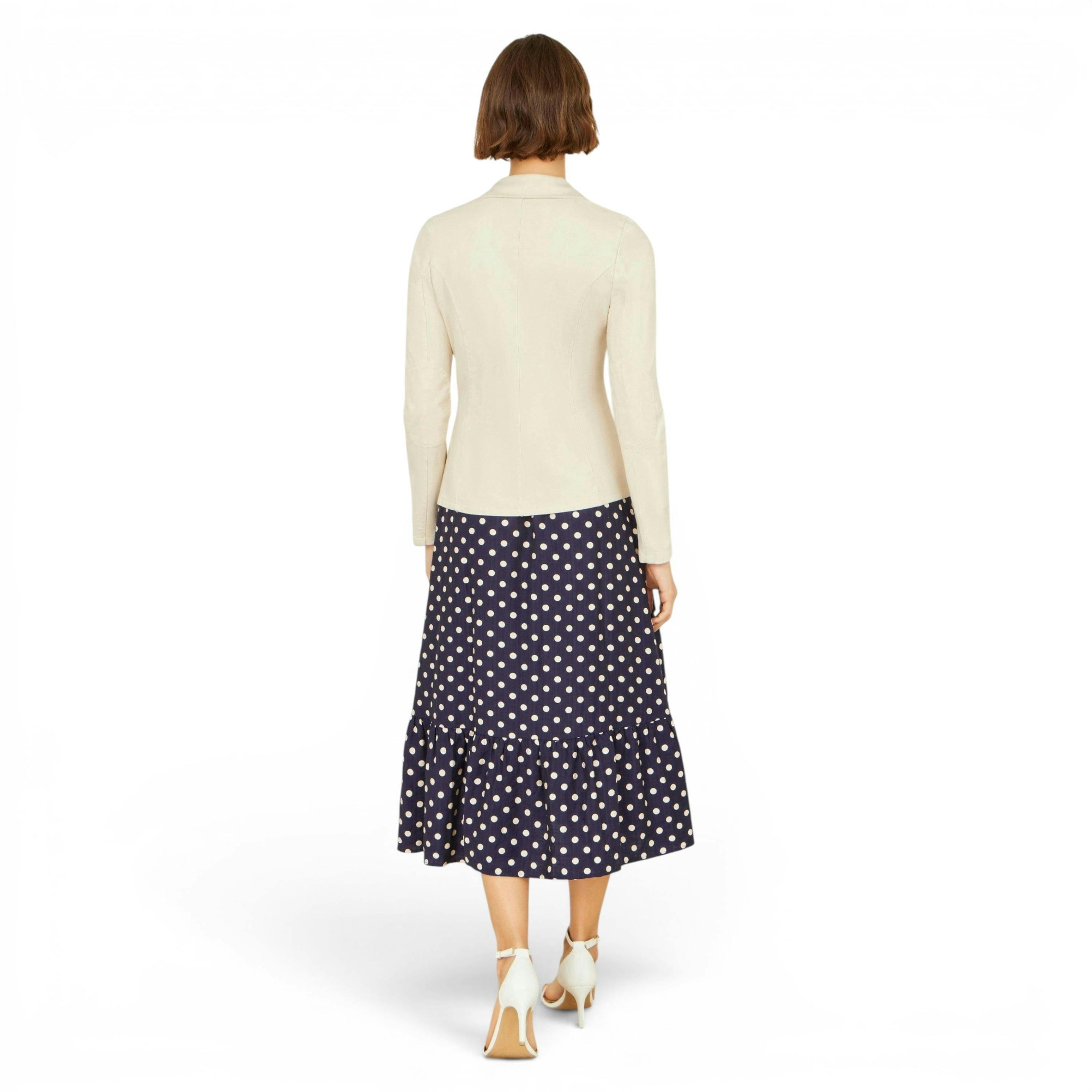 Yumi Beige Stretch Cotton Blazer , view 5 of 6