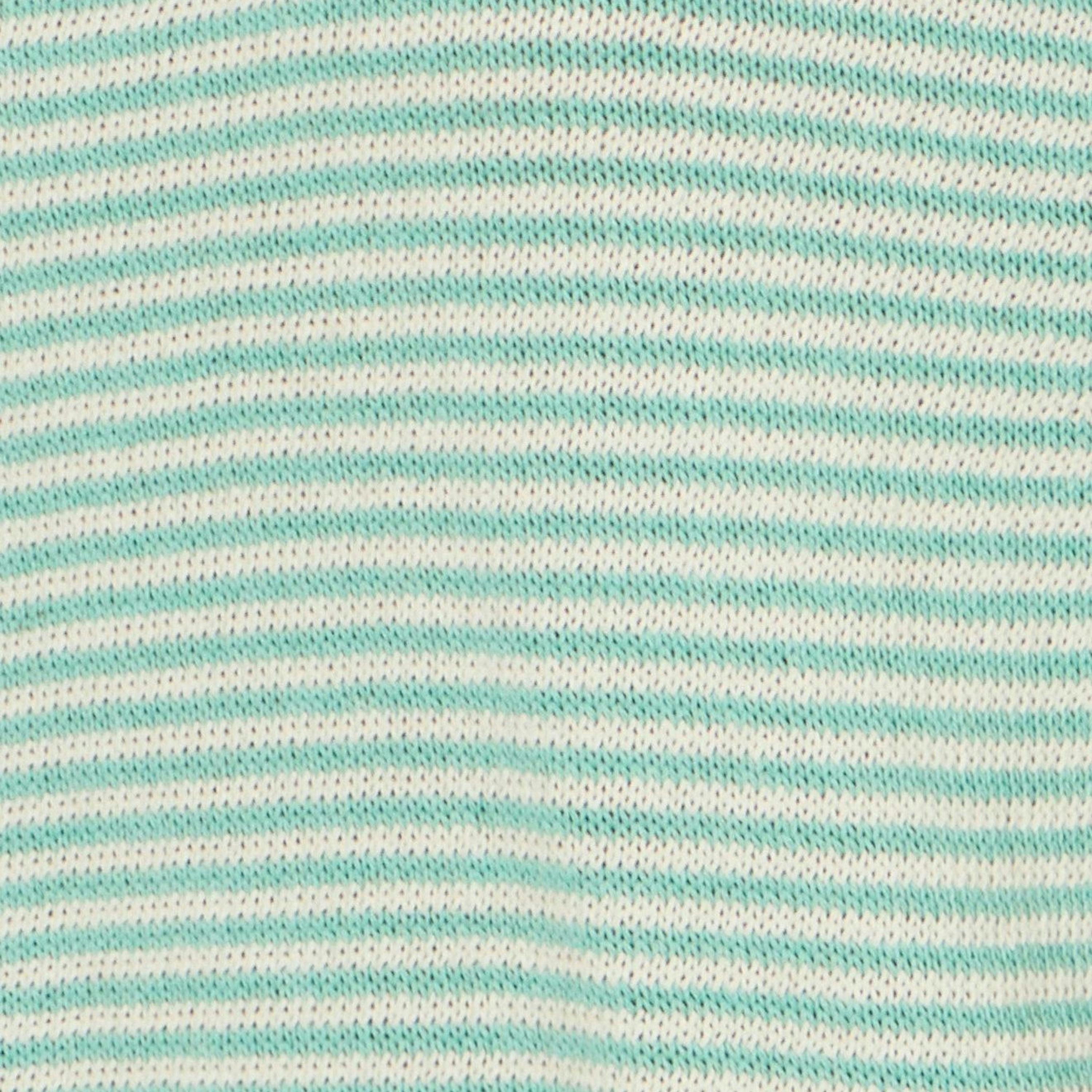 Yumi Sea Green Knitted Stripe Relaxed Jumper , view 6 of 6