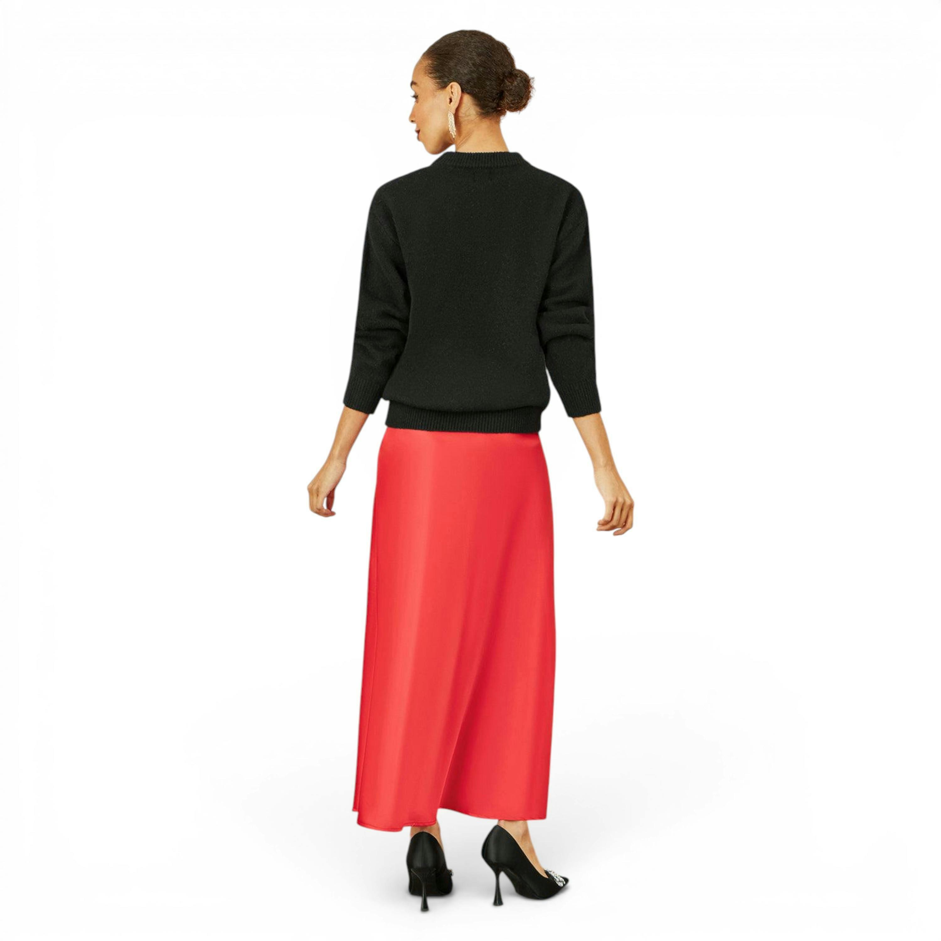 Yumi Black Relaxed Knitted Jumper With Sequin Detail , view 3 of 5