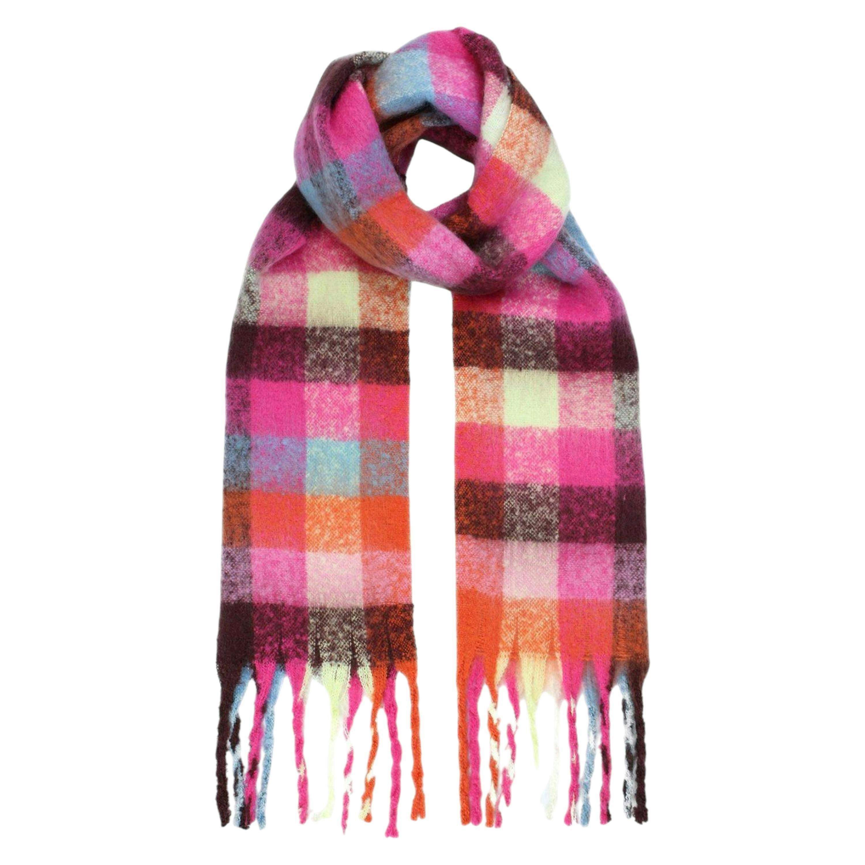Yumi Colour Block Super Fluffy Scarf , view 2 of 2