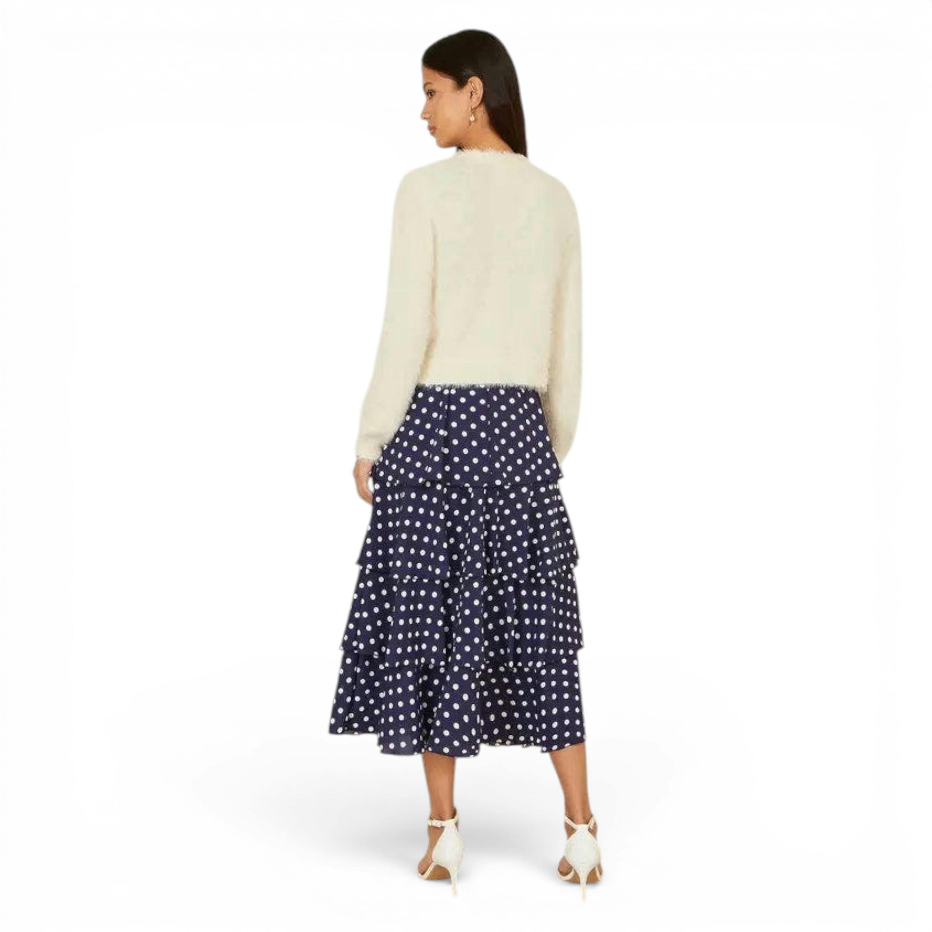 Yumi Ivory Eyelash Knit Cropped Cardigan , view 5 of 5