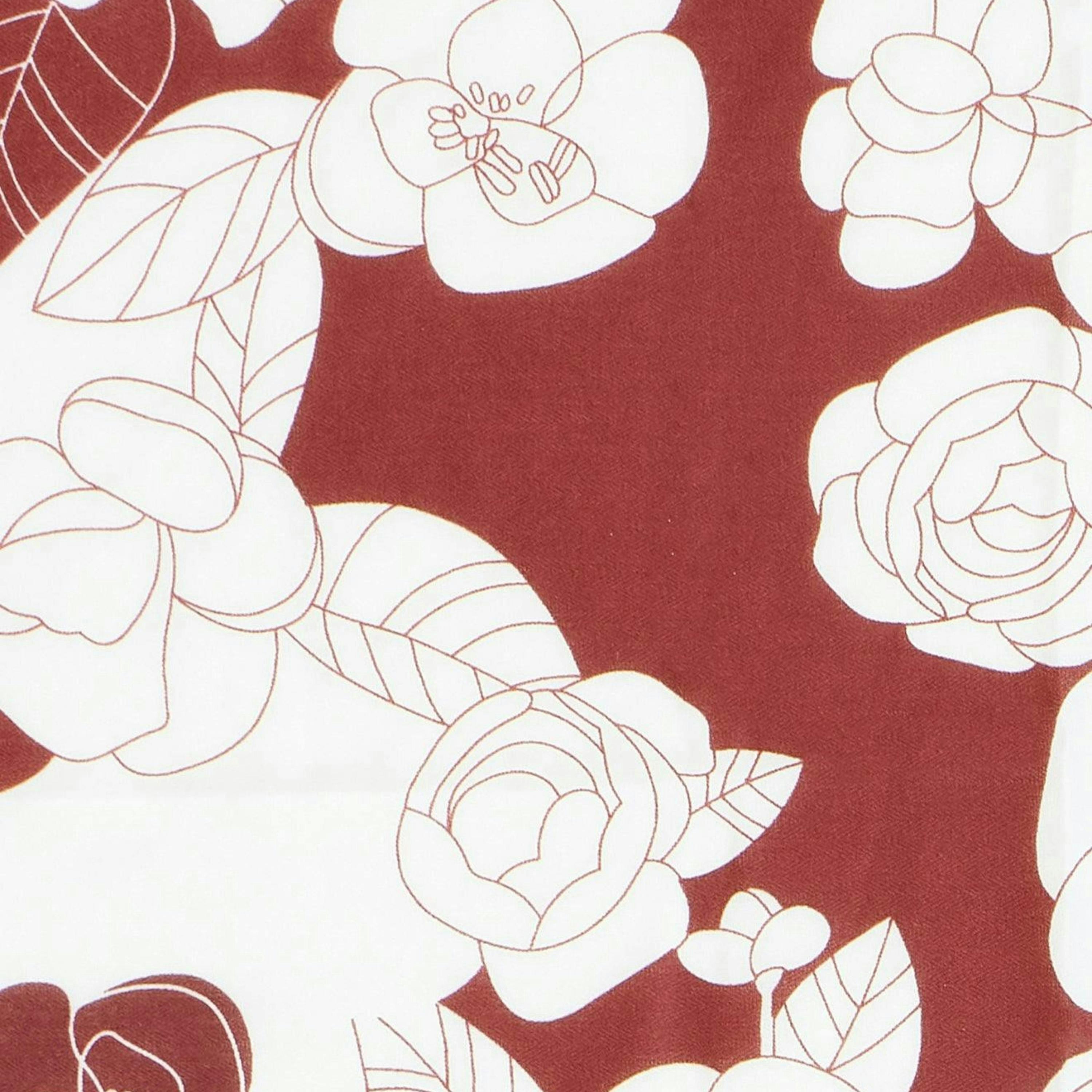 Yumi Brown Viscose Floral Scarf , view 2 of 3
