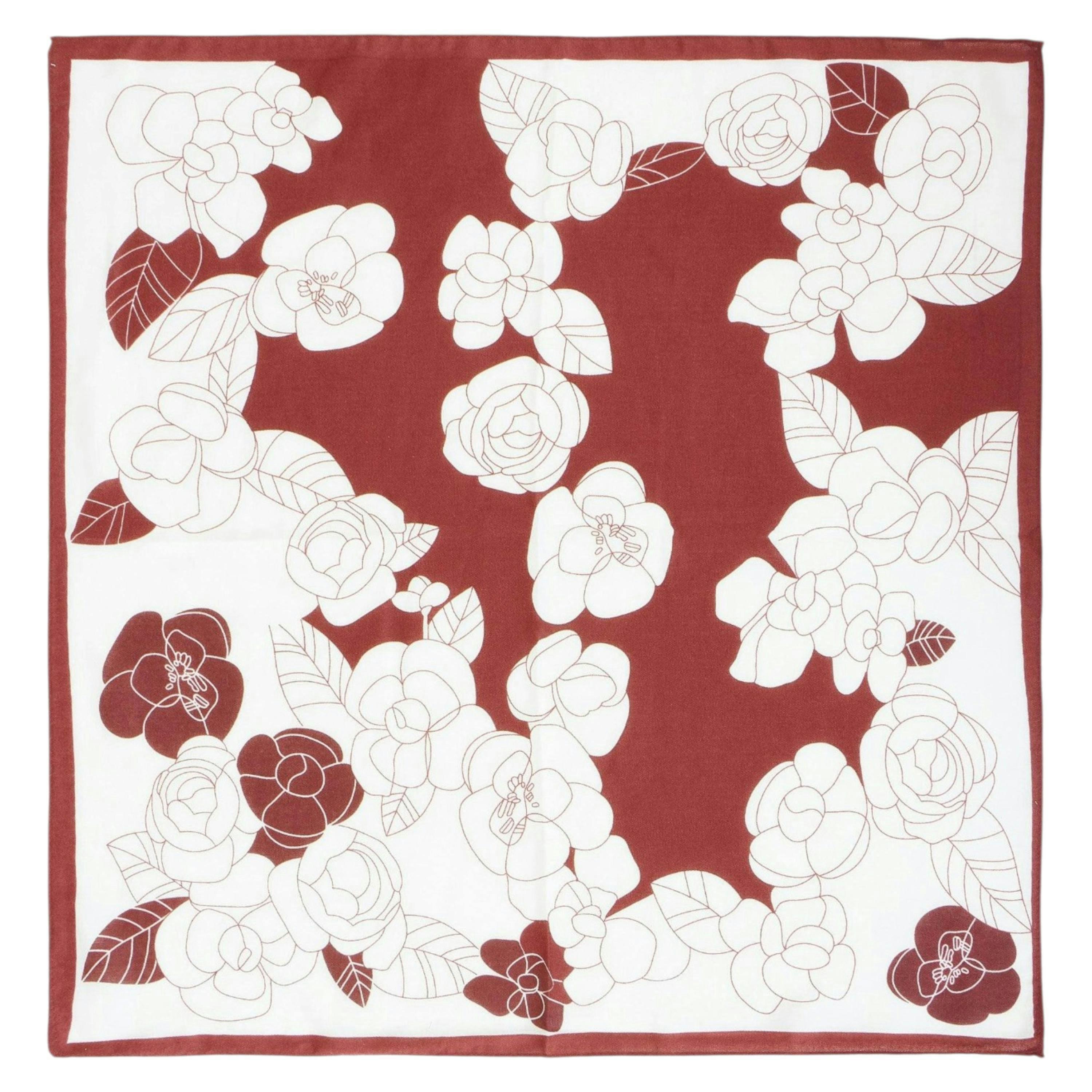 Yumi Brown Viscose Floral Scarf , view 3 of 3