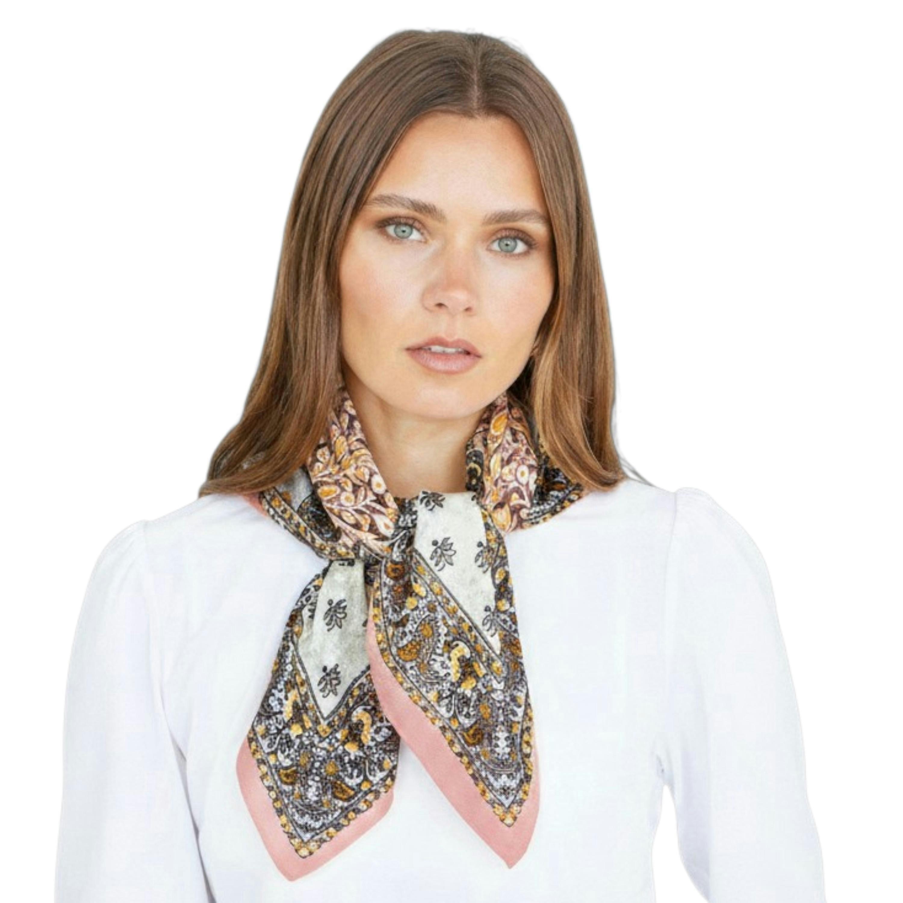 Yumi Multicolour Paisley Viscose Placement Scarf , view 1 of 3