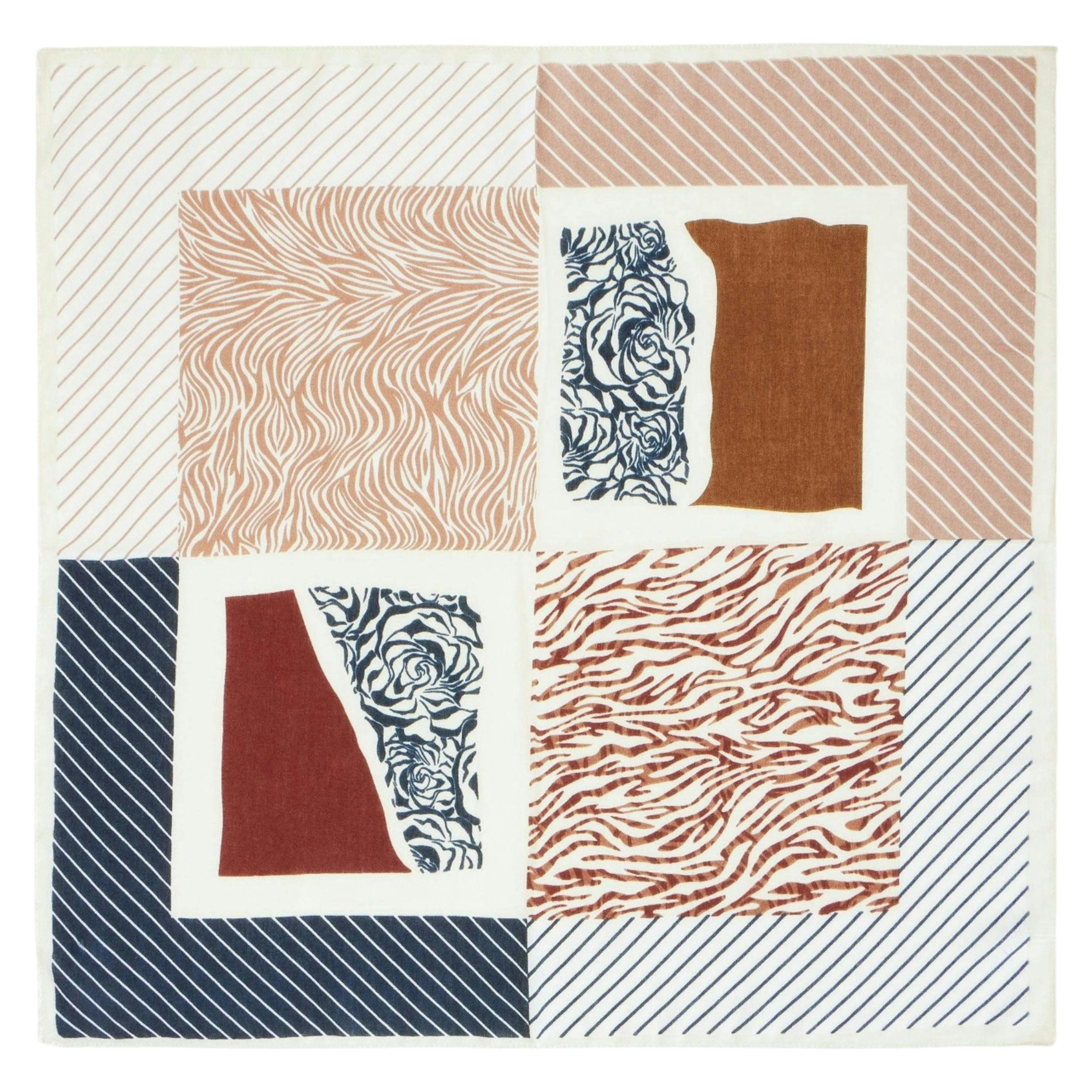 Yumi Multicolour Viscose Stripe Pattern Scarf , view 3 of 3