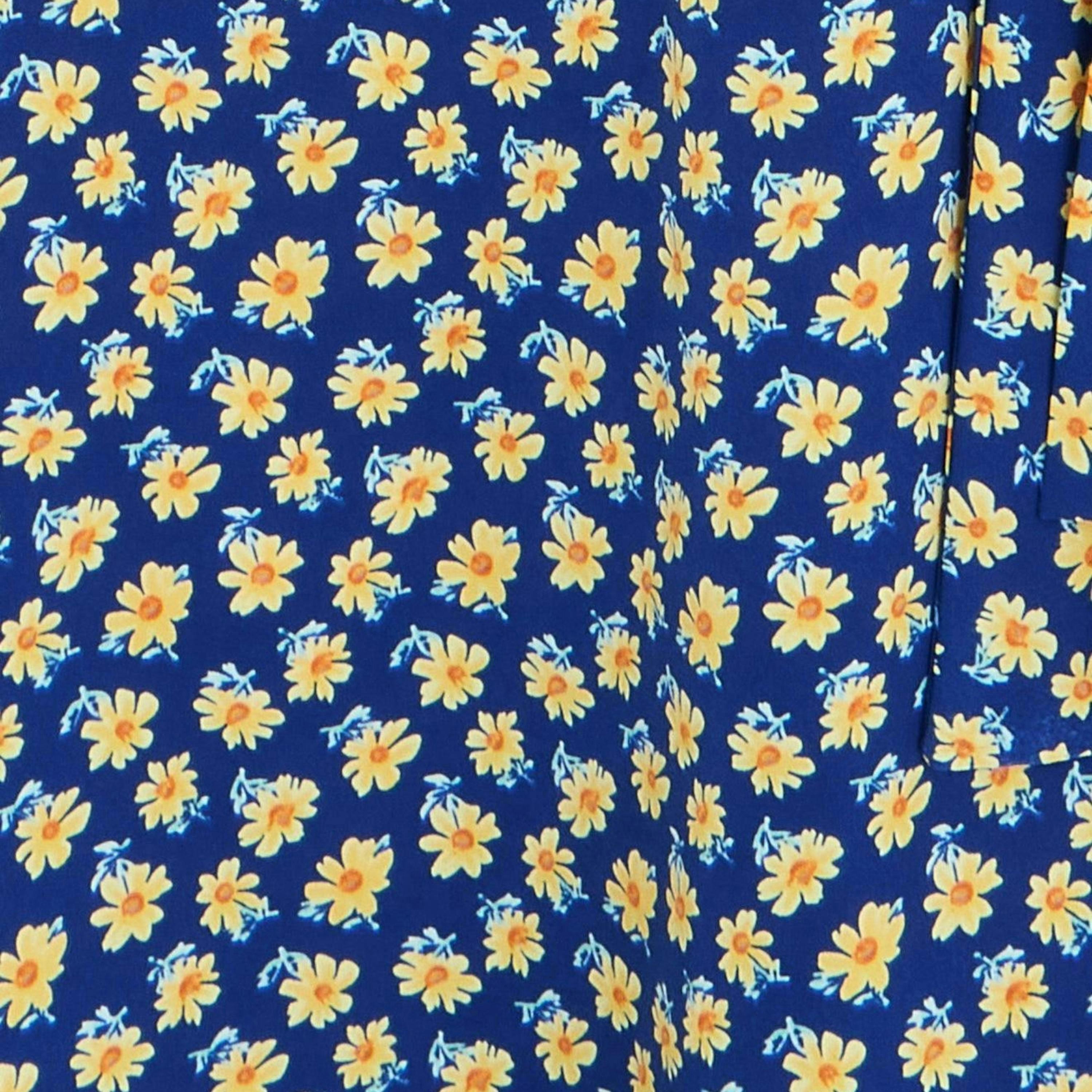 Yumi Navy Floral Midi Shirt Dress , view 6 of 6