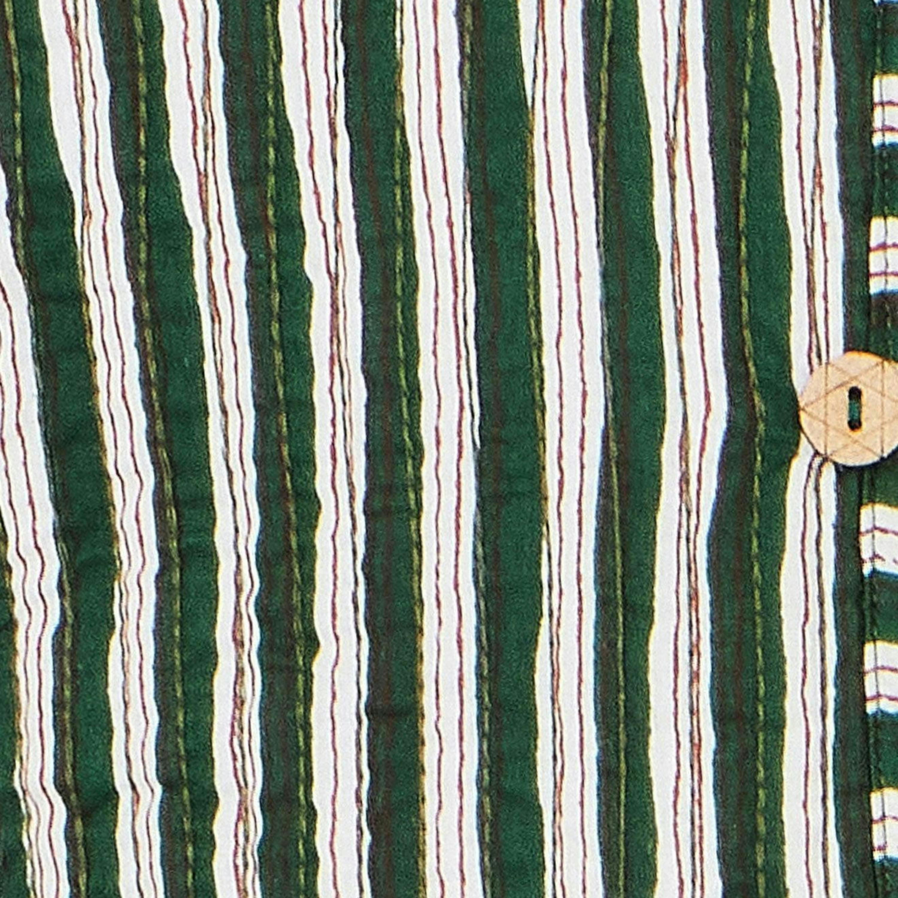 Yumi Green Fox Print Reversible Cotton Quilted Jacket , view 6 of 6
