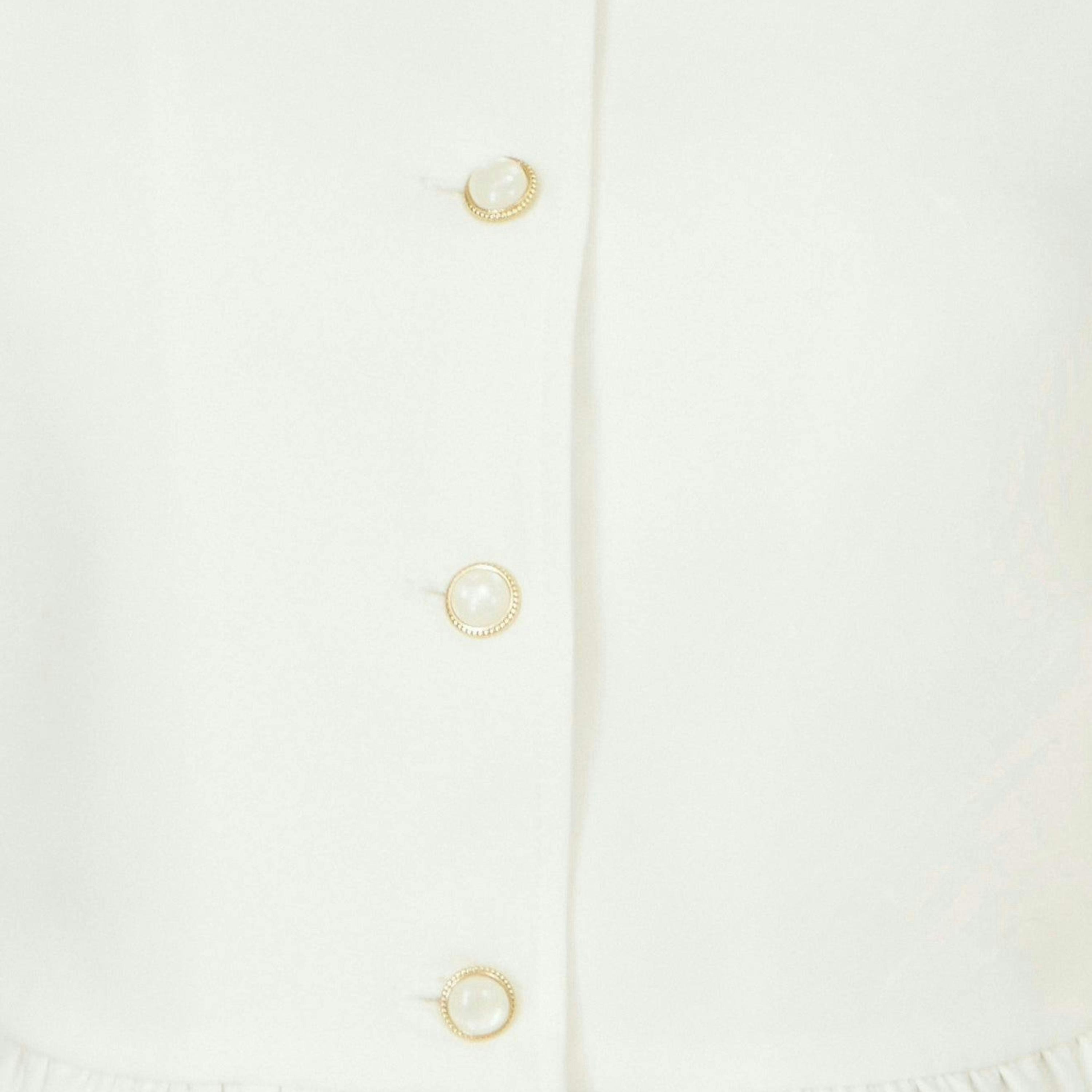 Yumi White Peplum Fitted Jacket , view 6 of 6