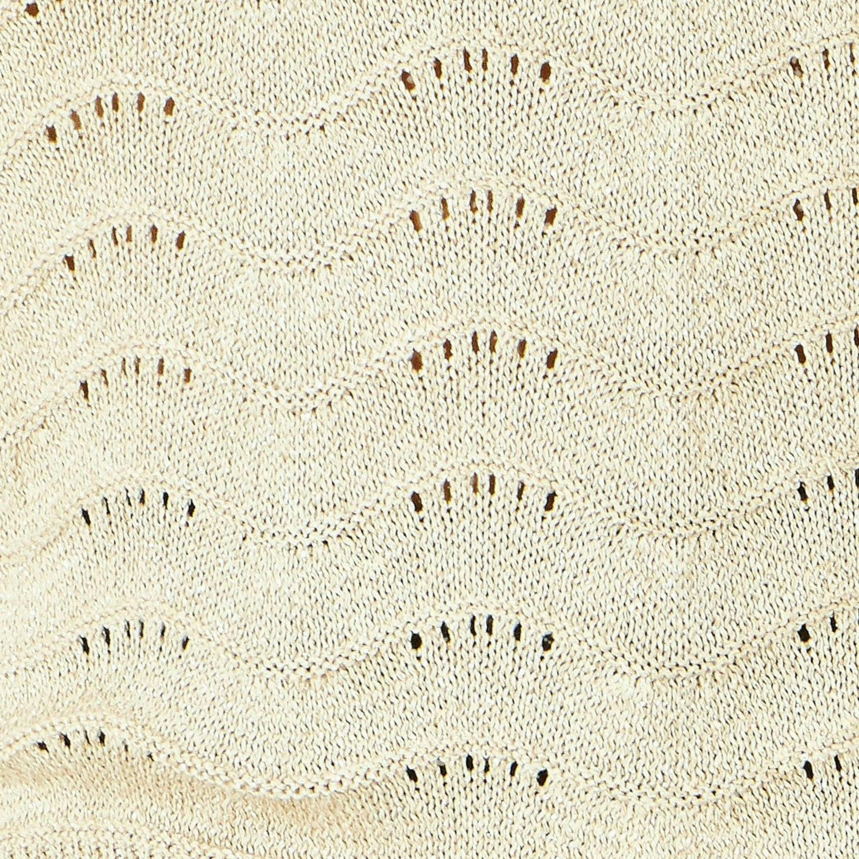 Yumi Beige Wave Metallic Thread Relaxed Jumper , view 6 of 6