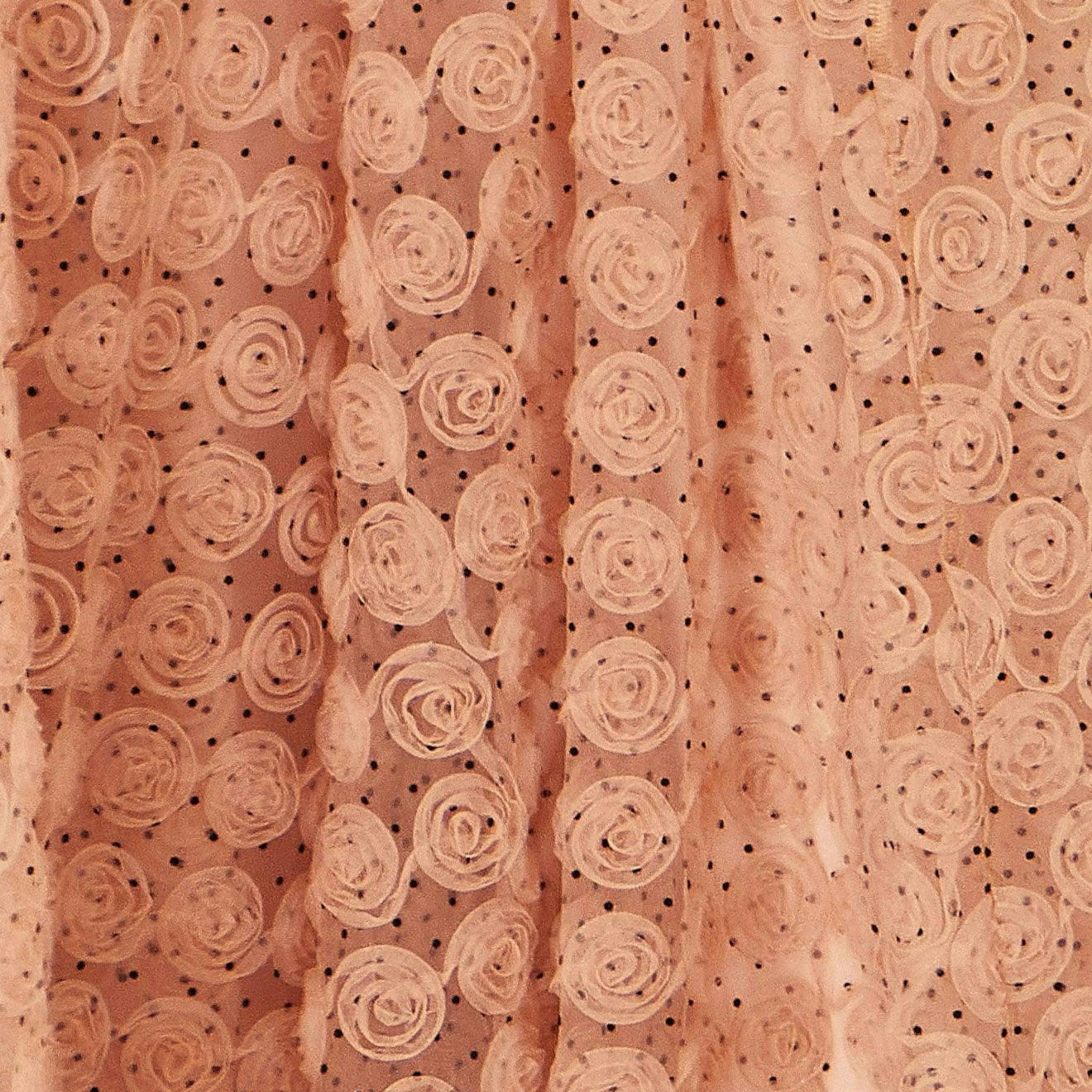 Yumi Blush Pink Spot And Rose Tulle Skirt , view 5 of 5