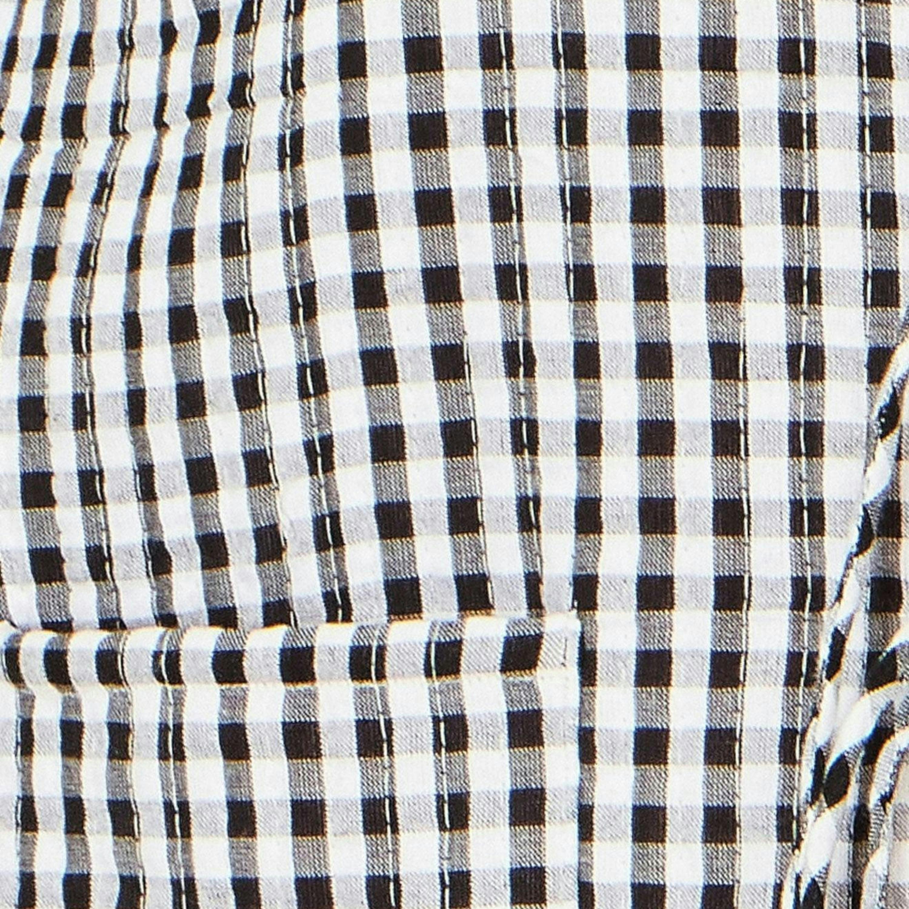 Yumi Black Gingham Reversible Cotton Tie Waistcoat , view 6 of 6