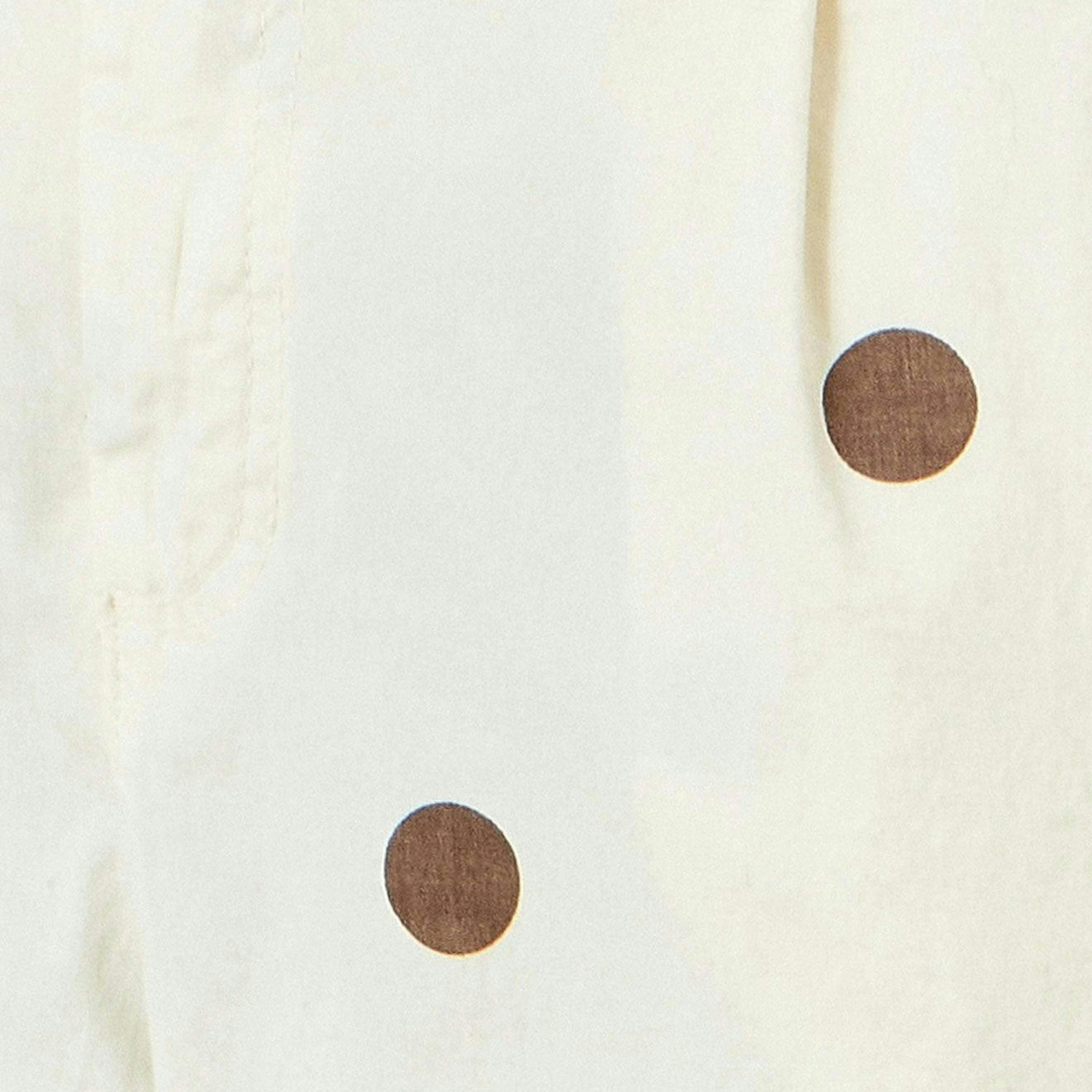 Yumi Brown Spot Print Cotton Canvas Chinos , view 6 of 6