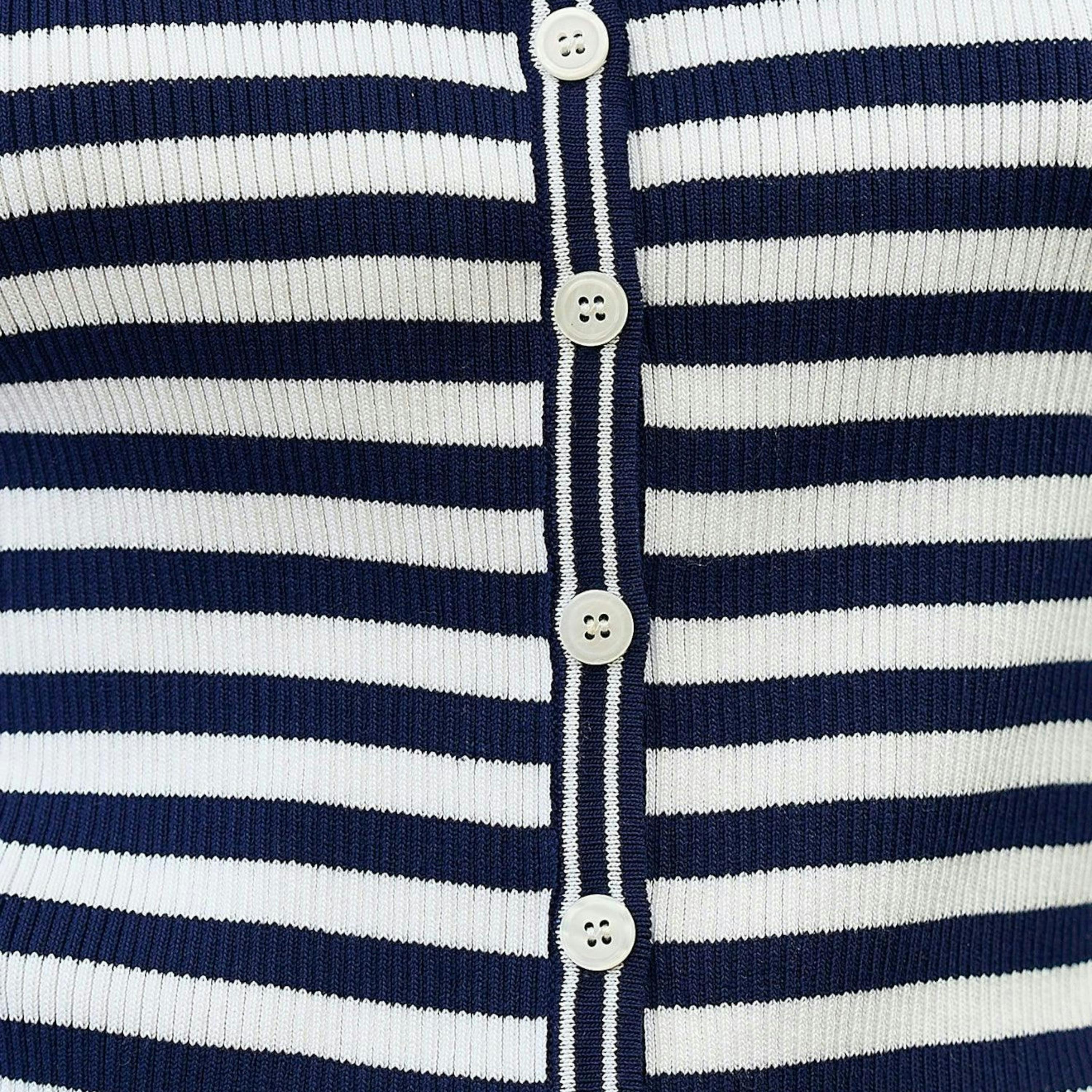 Yumi Navy Nautical Striped Knitted Top , view 6 of 6