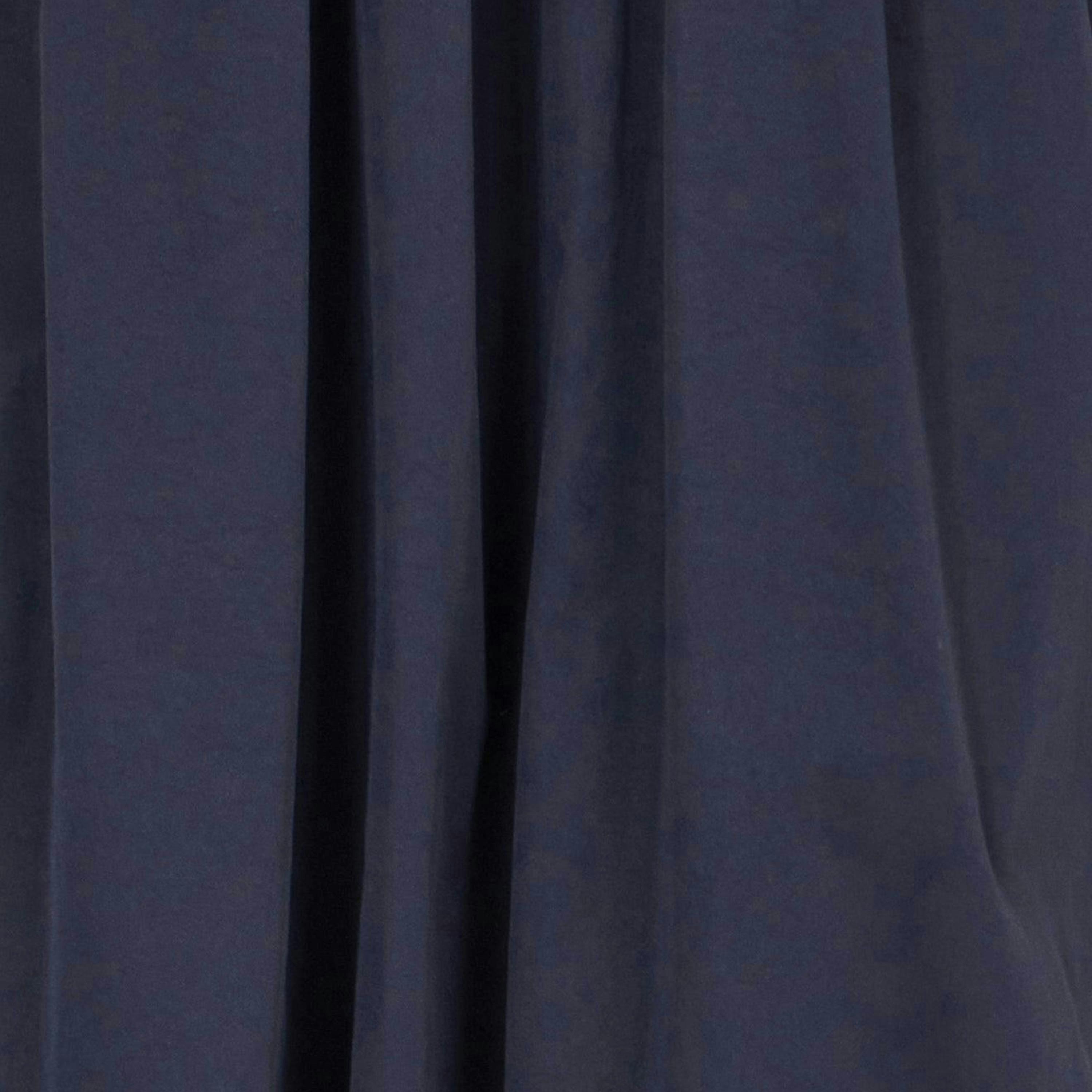 Yumi Navy Satin Bubble Hem Midi Skirt , view 4 of 4