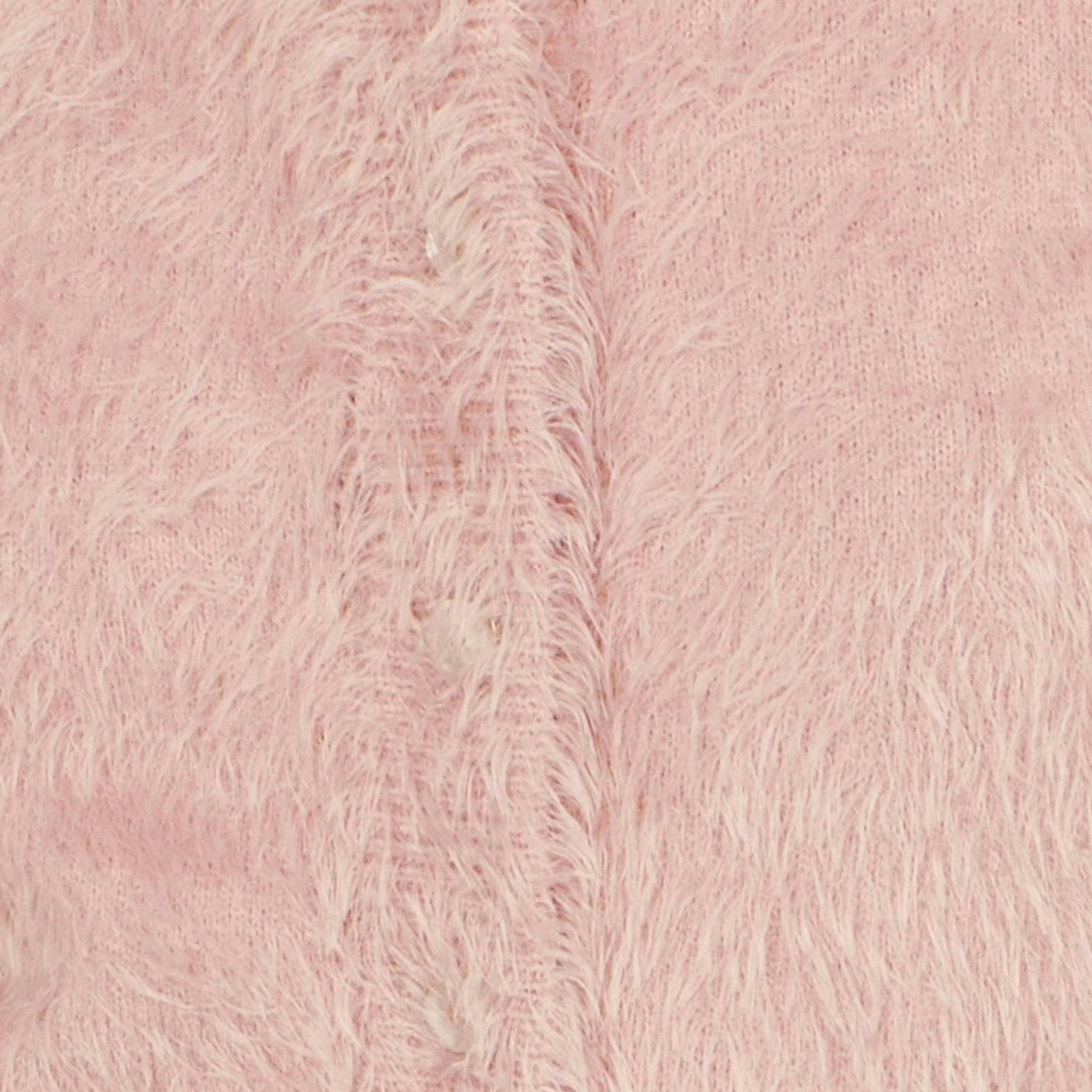 Yumi Pink Eyelash Knit Cropped Cardigan , view 5 of 5