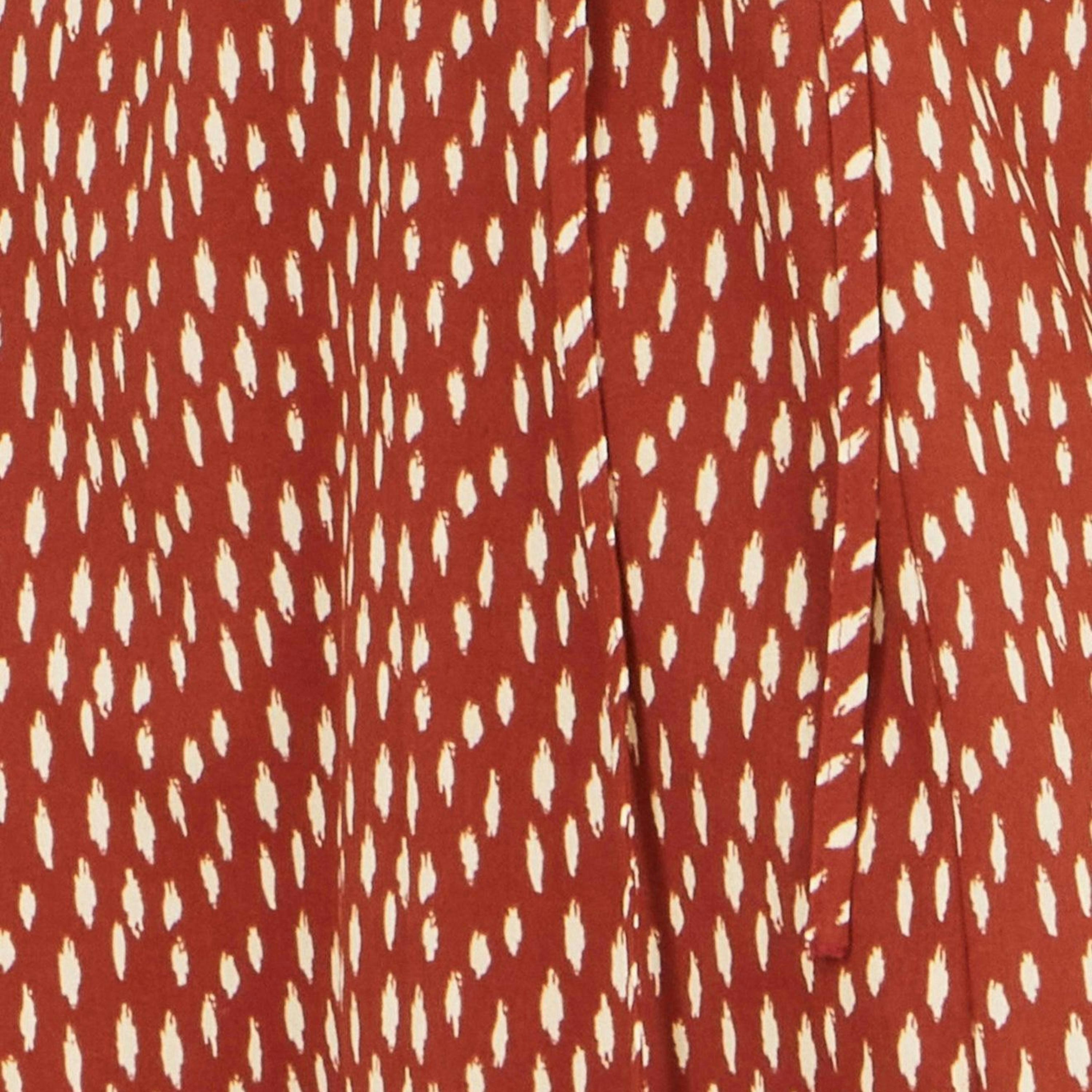 Yumi Brown Spot Wrap Midi Dress , view 6 of 6
