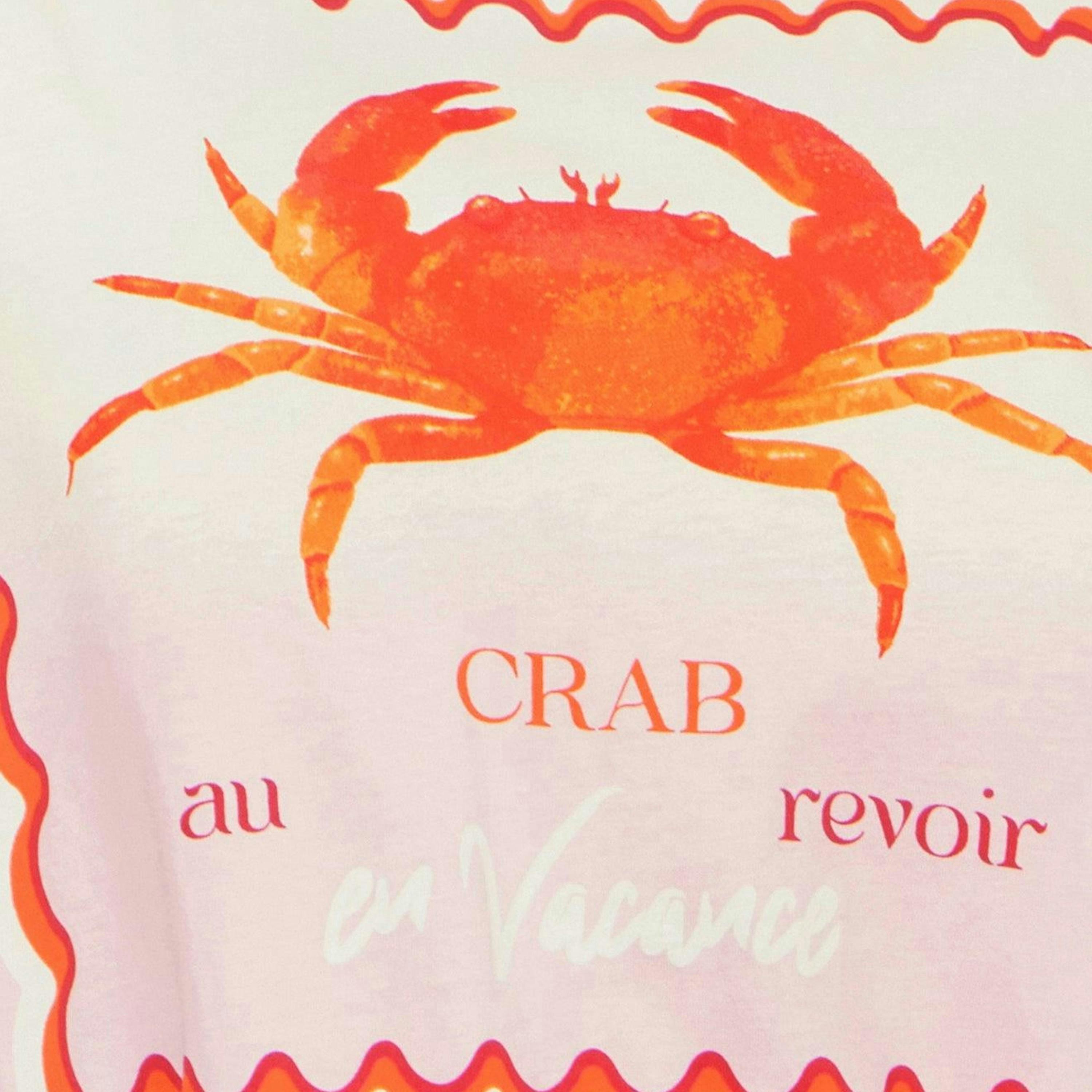 Yumi Pink Crab Vacation Print T Shirt , view 6 of 6