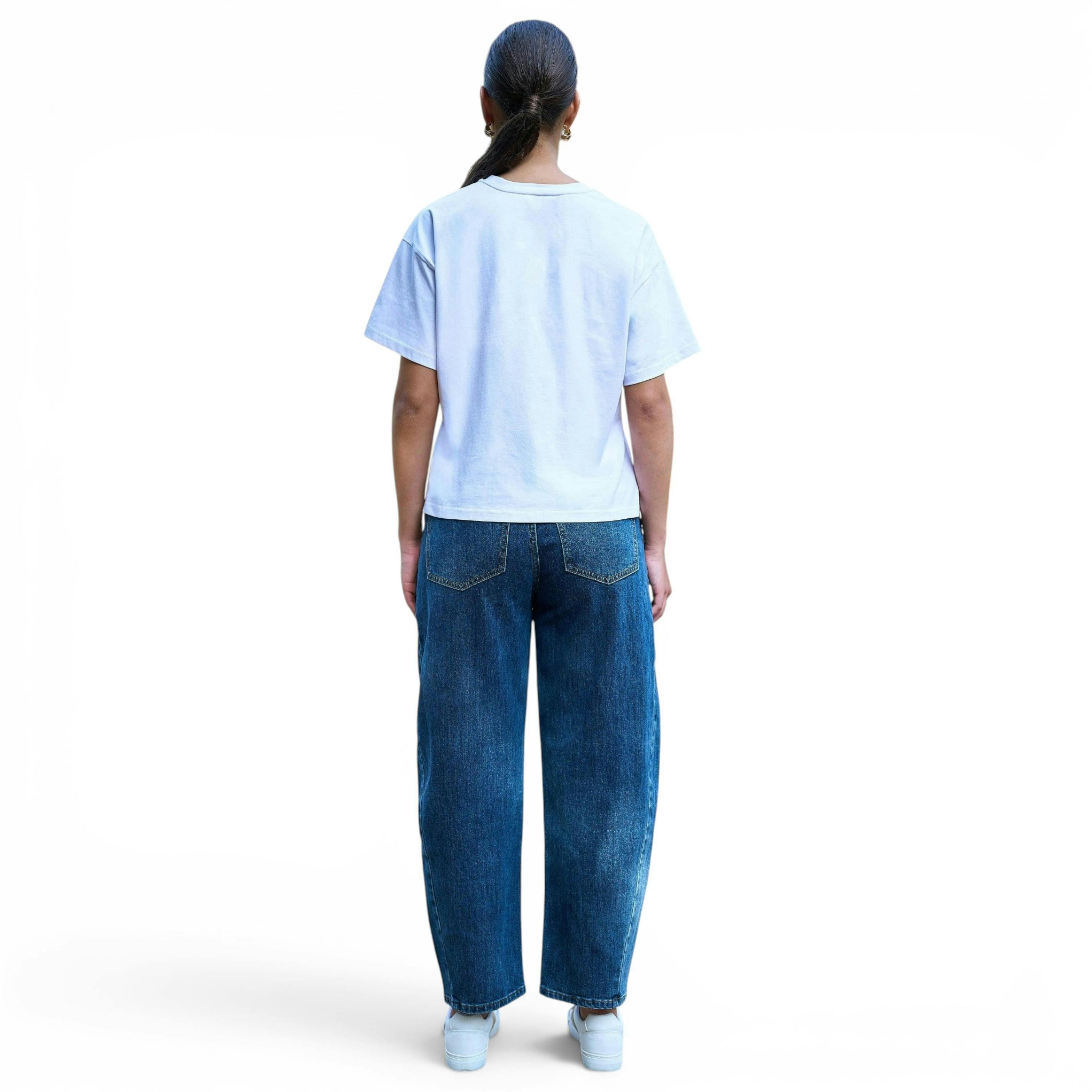 Yumi White Retro Relaxed Lemon Print Cotton T Shirt , view 2 of 4