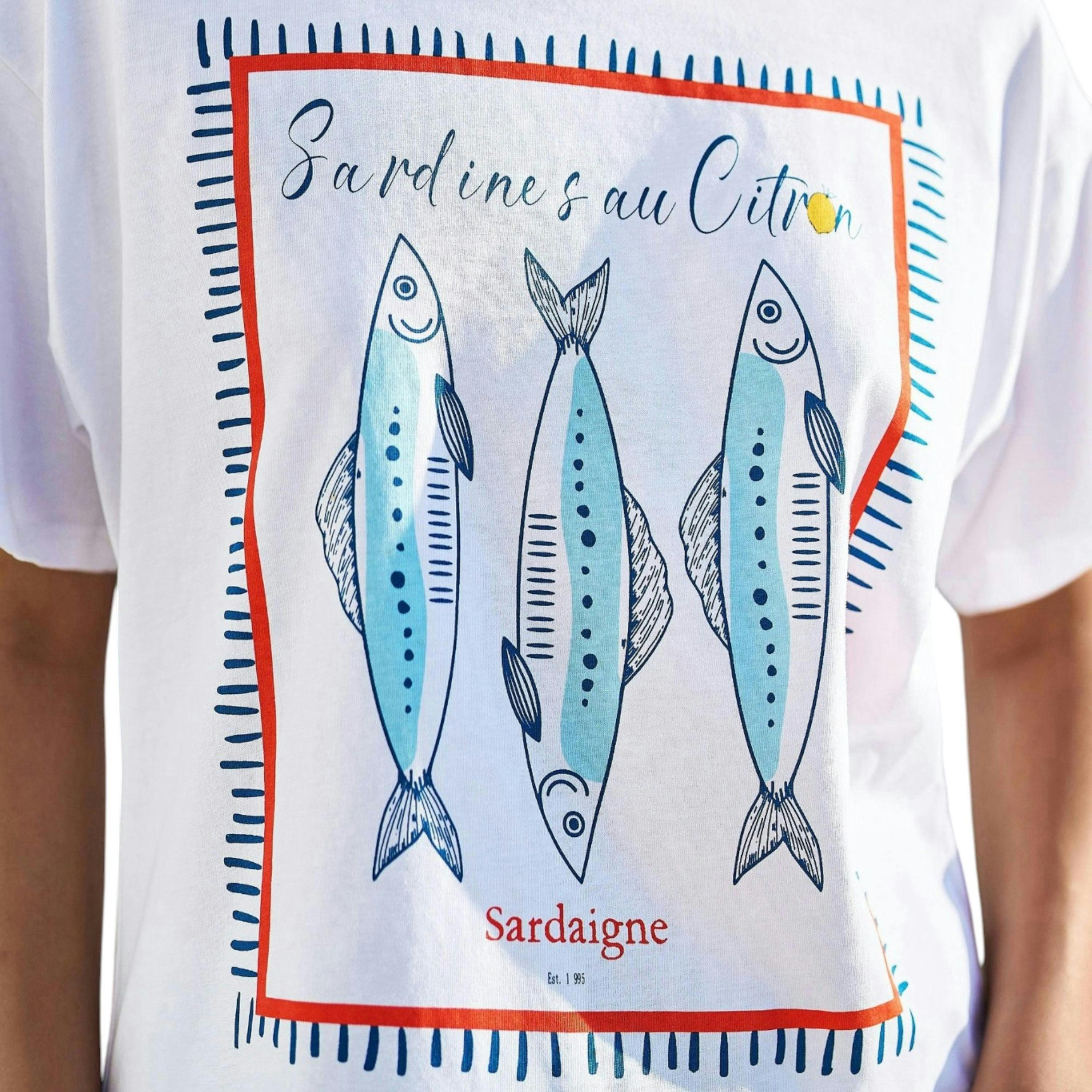 Yumi White Cotton Summer Motif T-Shirt , view 3 of 6