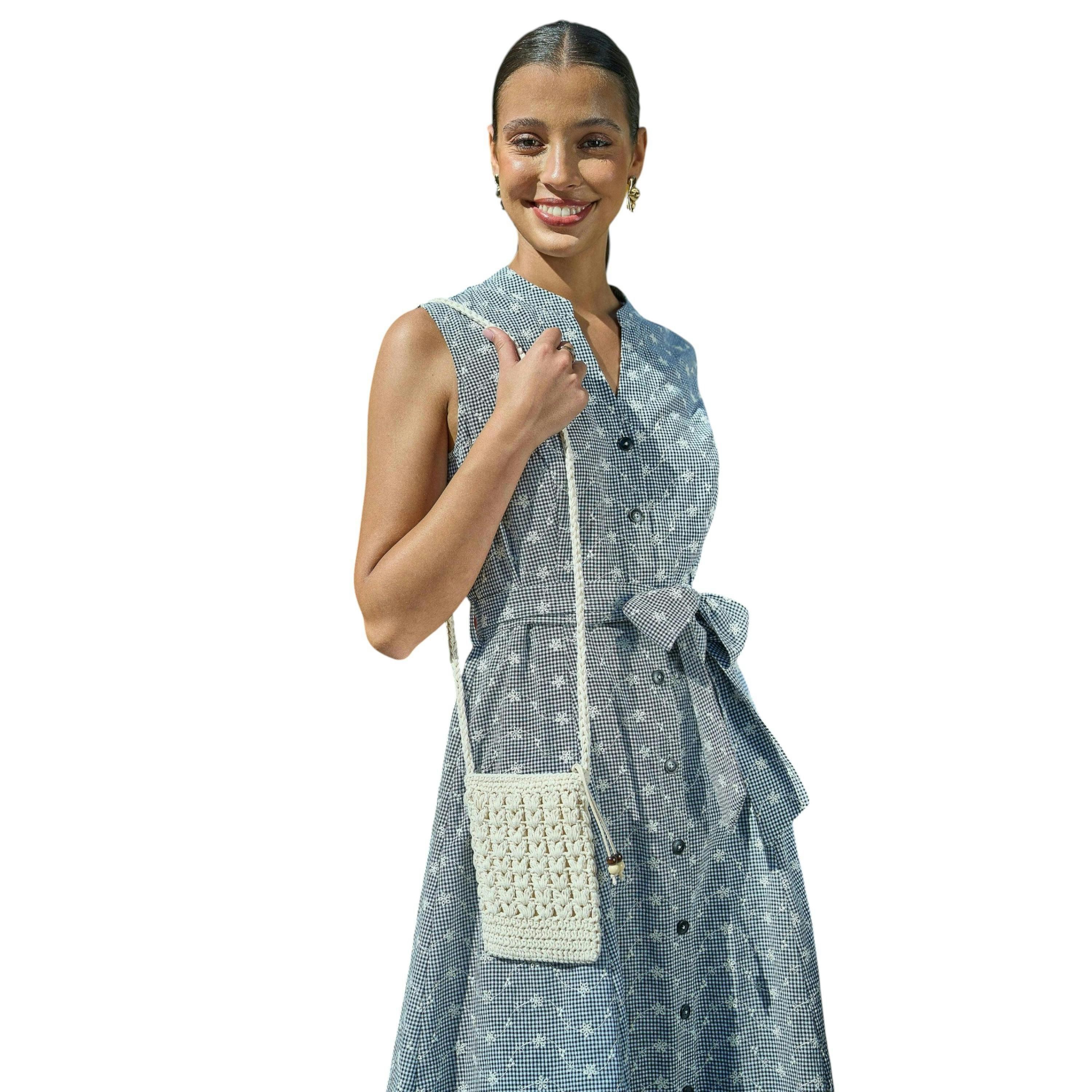 Yumi Ivory Crochet Small Cross Body , view 1 of 6