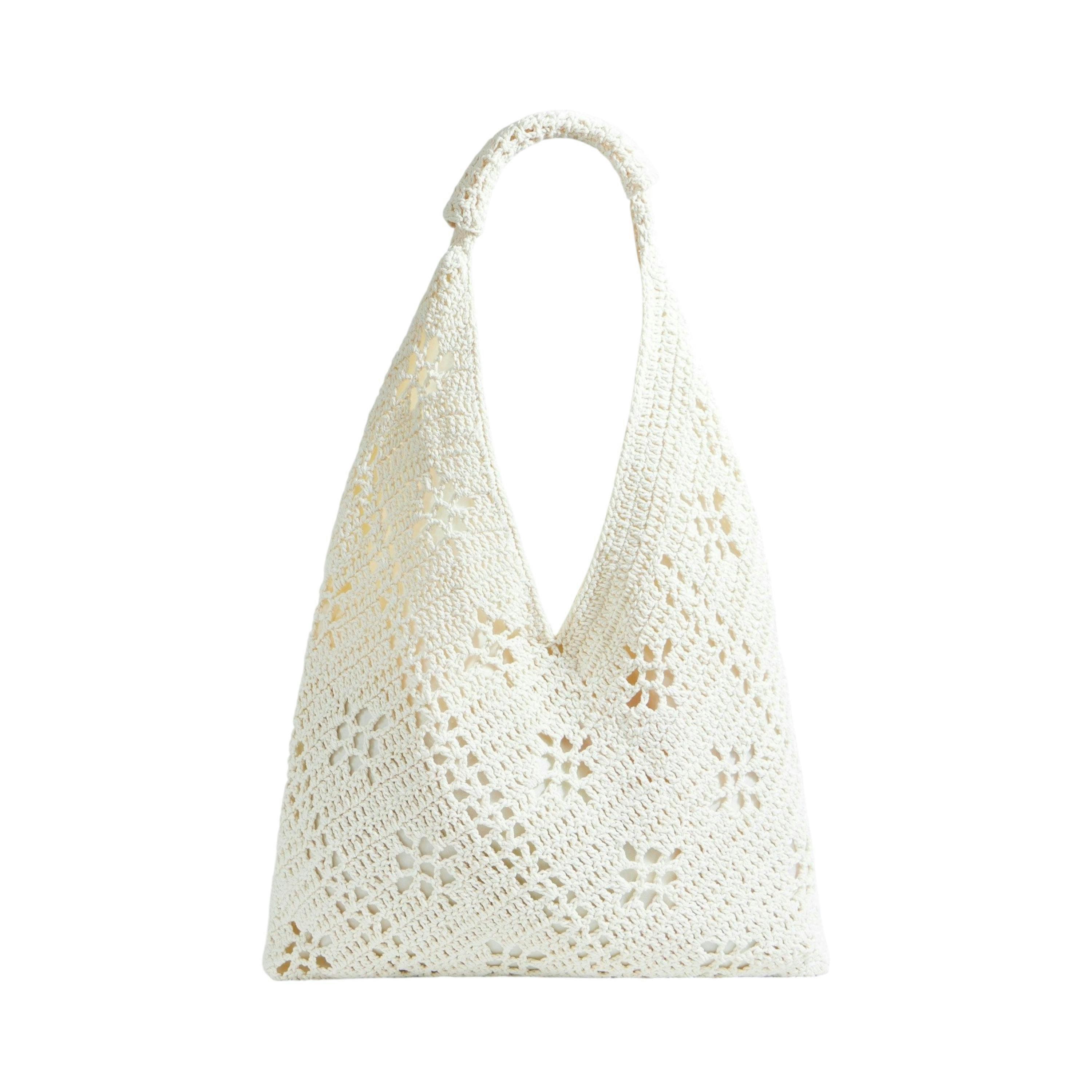 Yumi Ivory Crochet Hand Bag , view 1 of 4