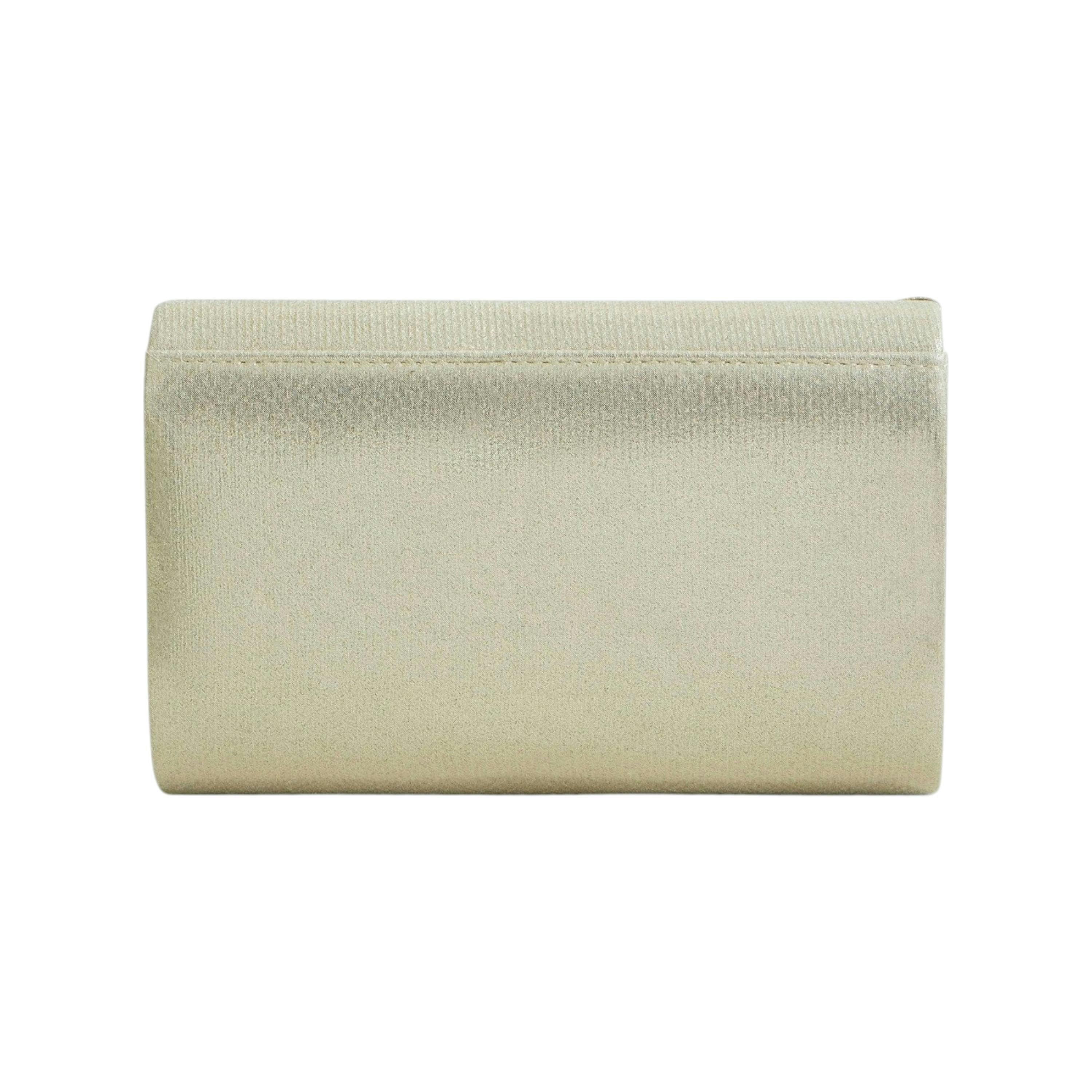 Yumi Gold Shimmer Envelope Clutch Bag , view 3 of 4