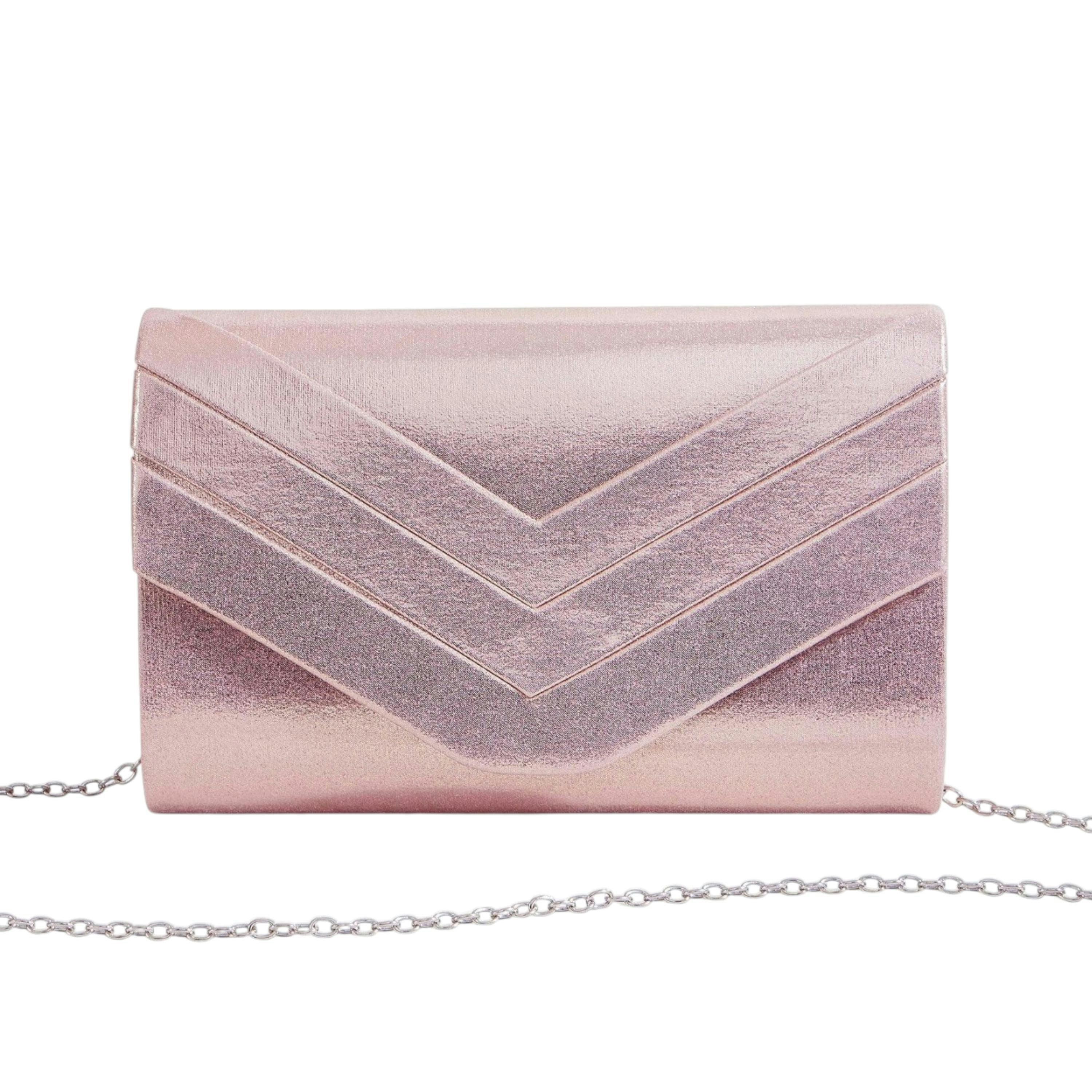 Yumi Rose Shimmer Envelope Clutch Bag , view 1 of 4