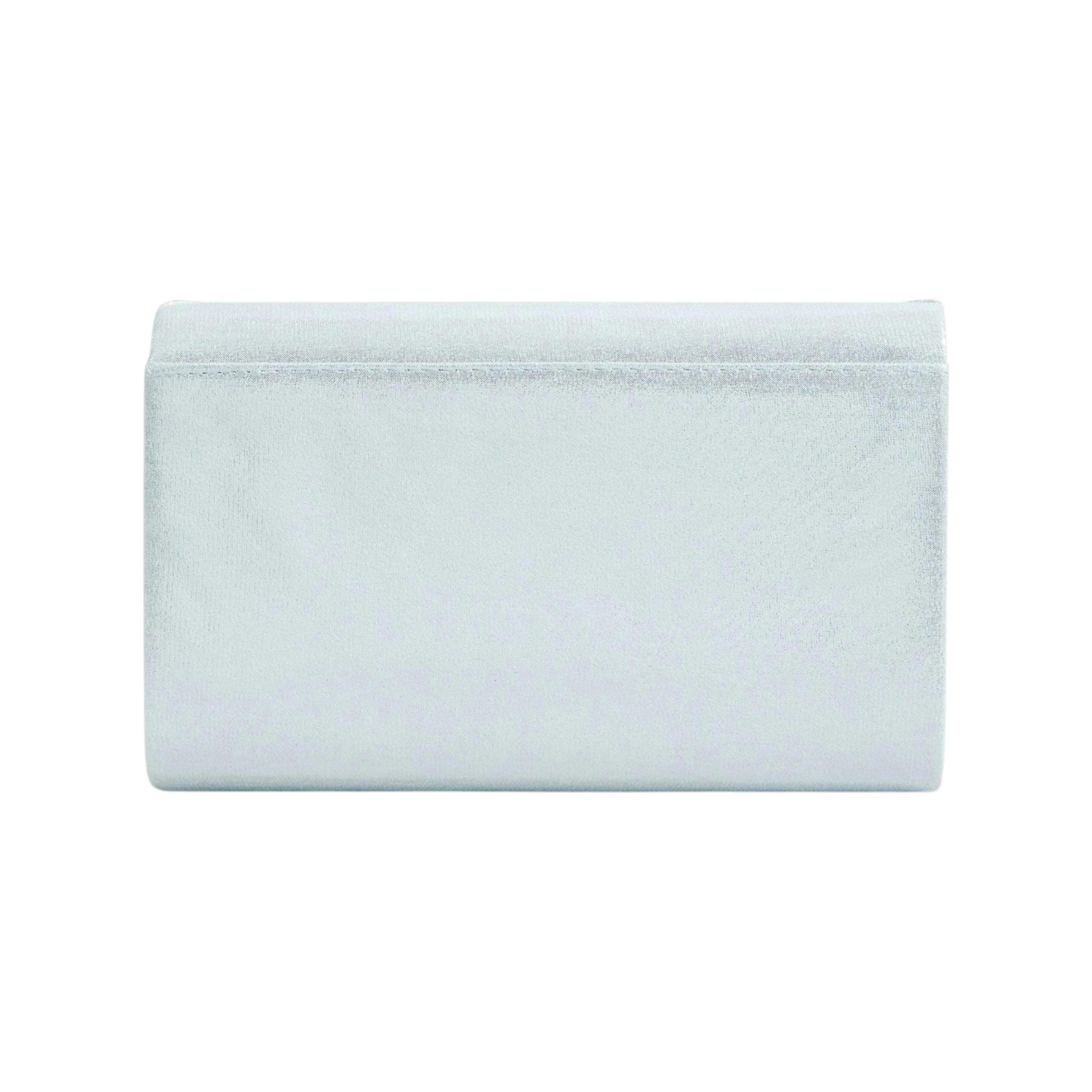 Yumi Silver Shimmer Envelope Clutch Bag , view 6 of 6
