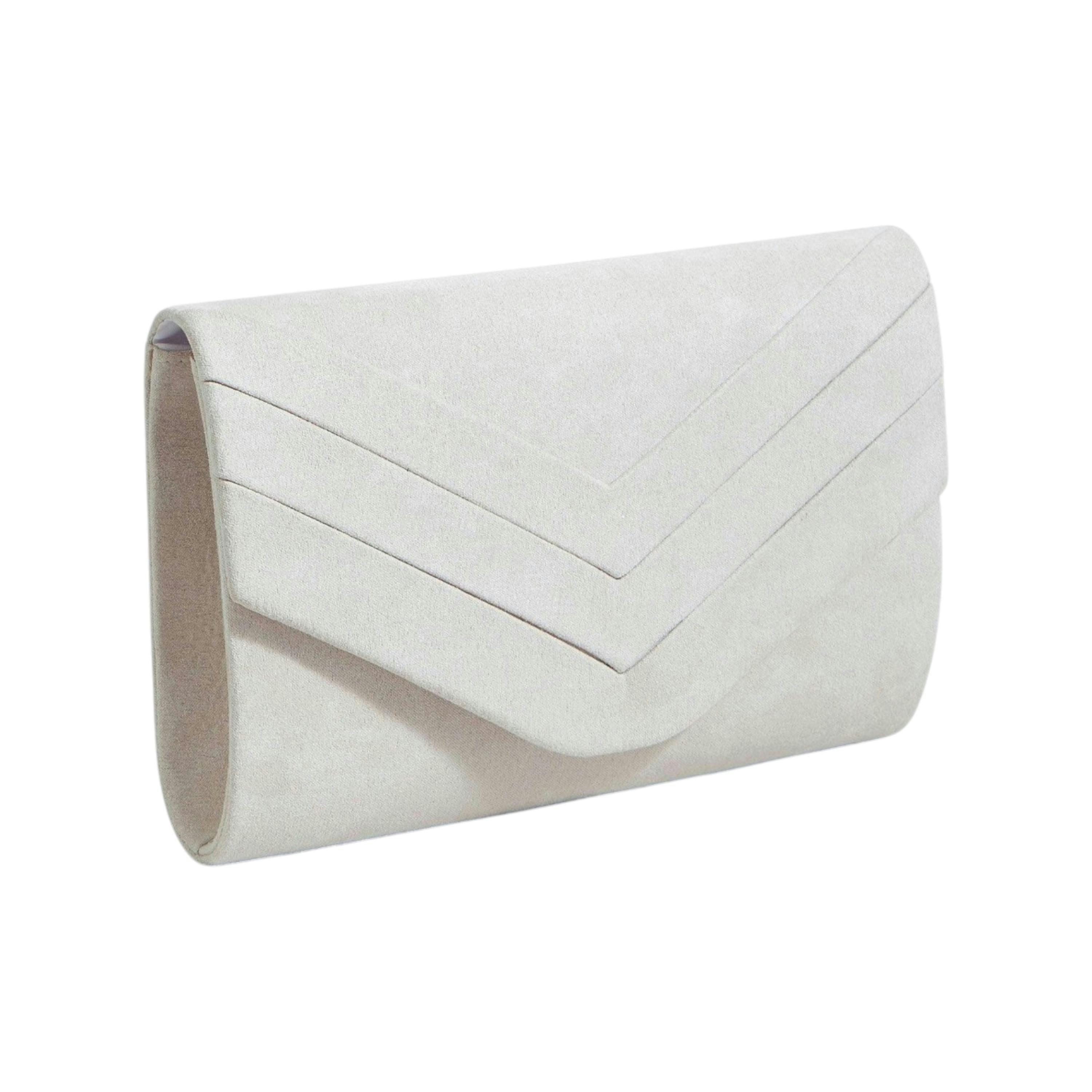 Yumi Ivory Shimmer Envelope Clutch Bag , view 4 of 6
