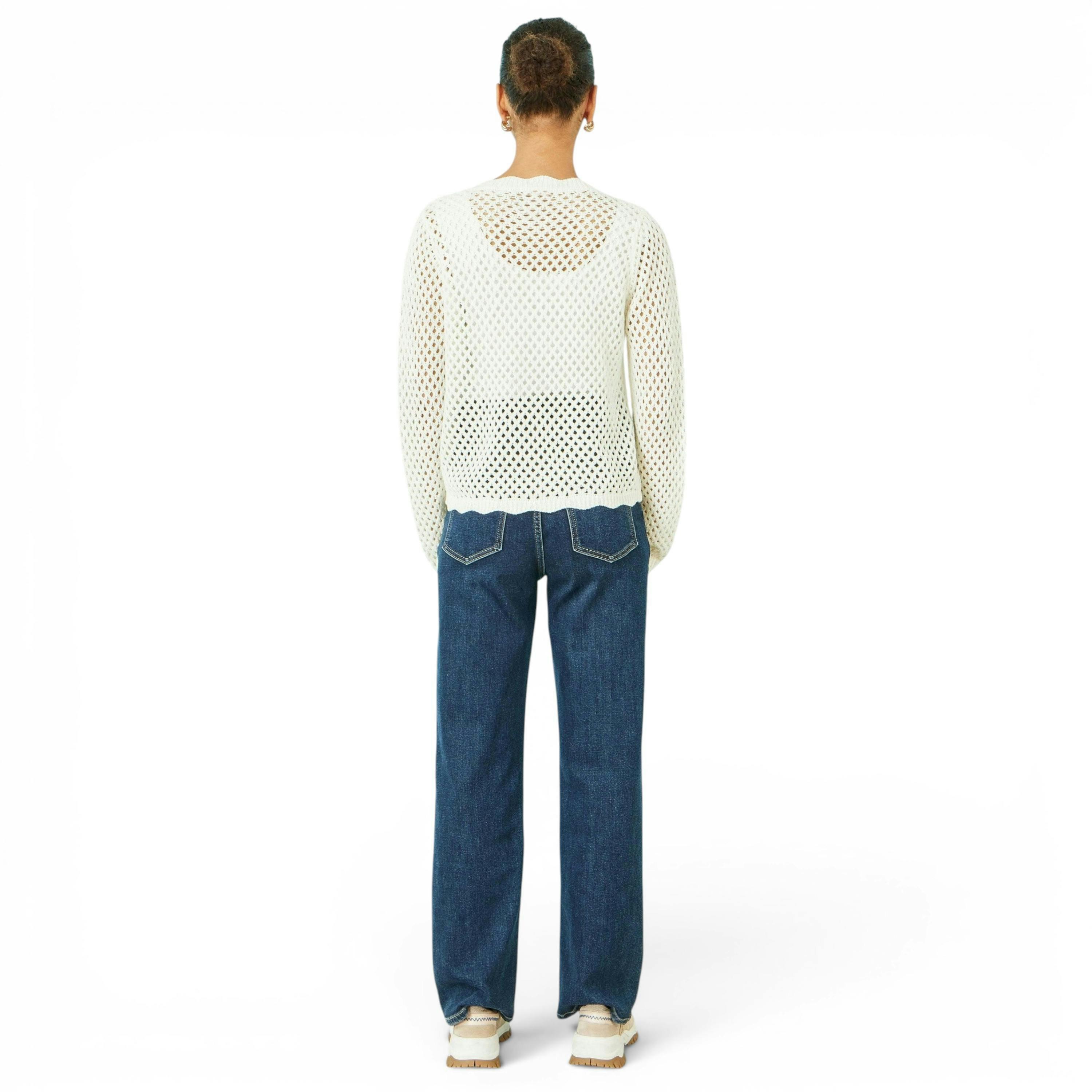 Yumi White Flower Crochet Cardigan , view 3 of 5