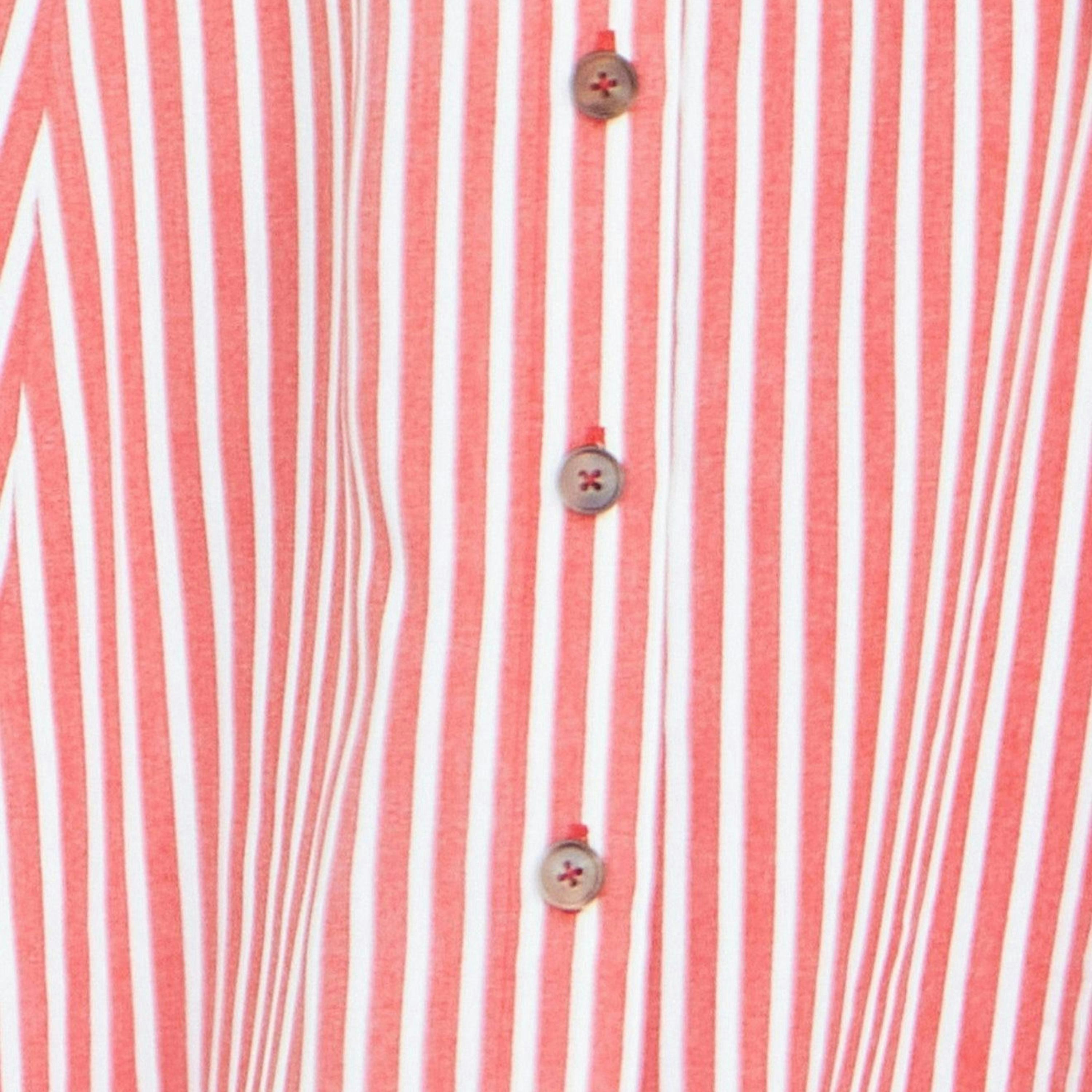 Yumi Red Stripe Midi Sleeveless Shirt Dress , view 6 of 6