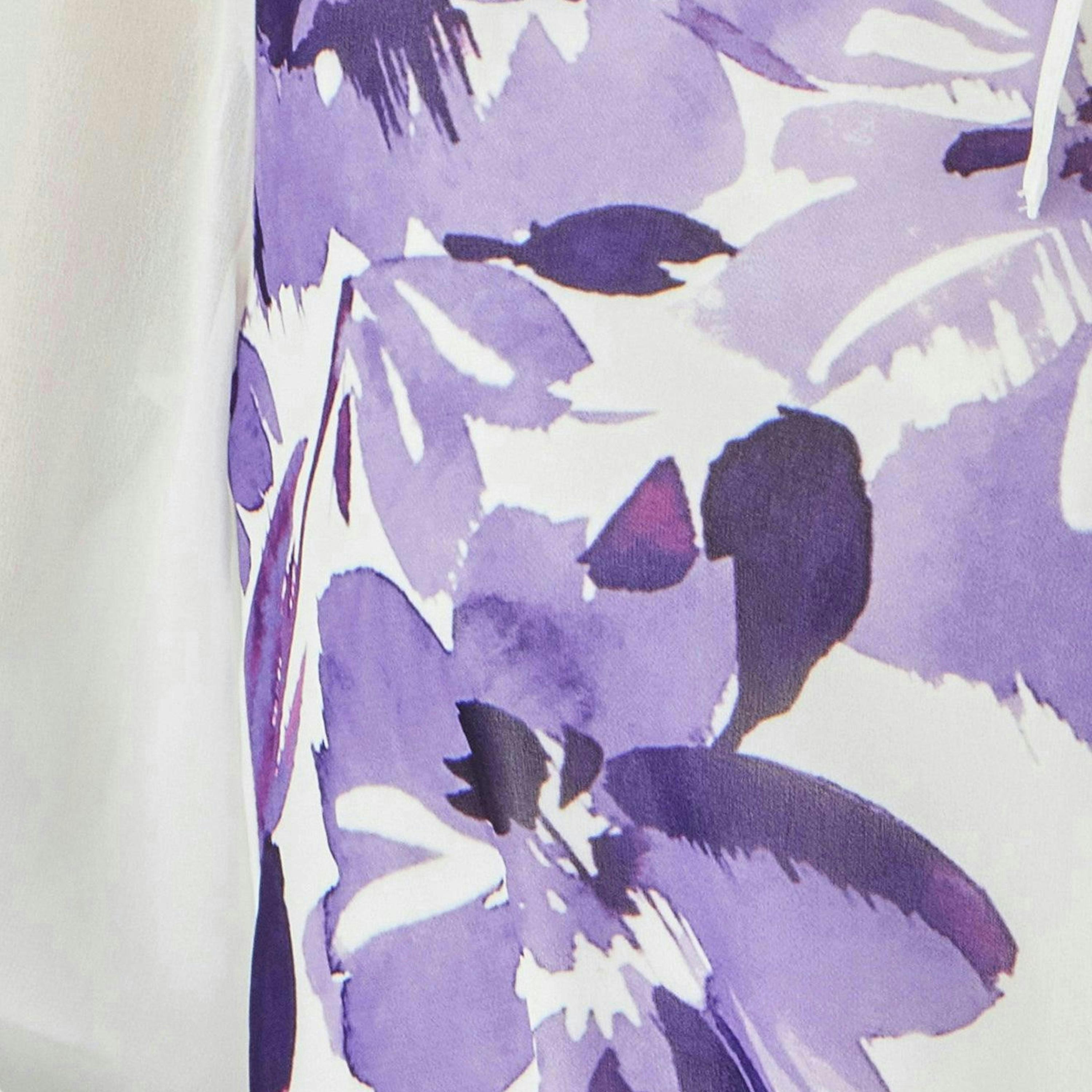 Yumi White Floral Placement Tunic With Keyhole Neckline , view 6 of 6