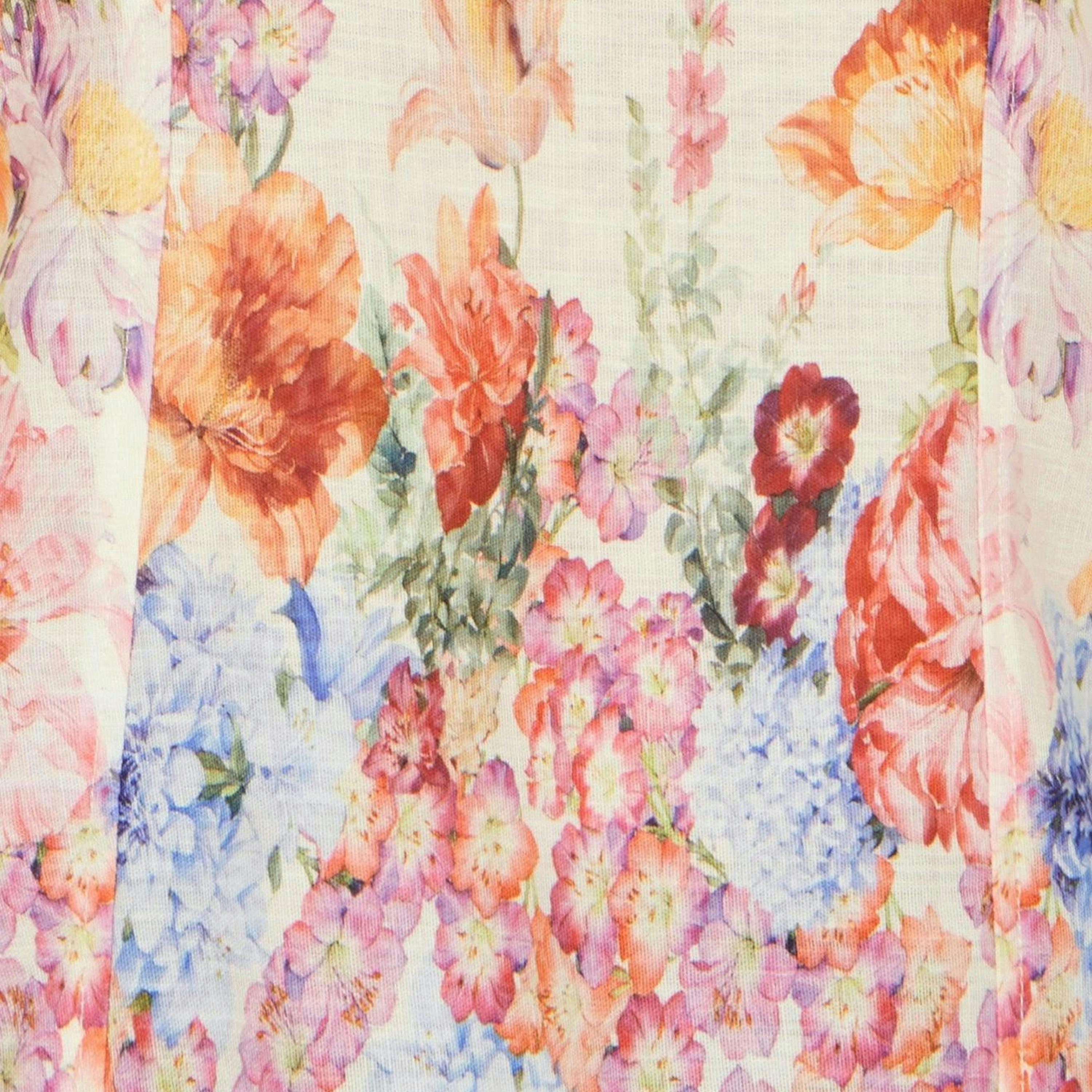 Yumi Pink Floral Border Top , view 5 of 5