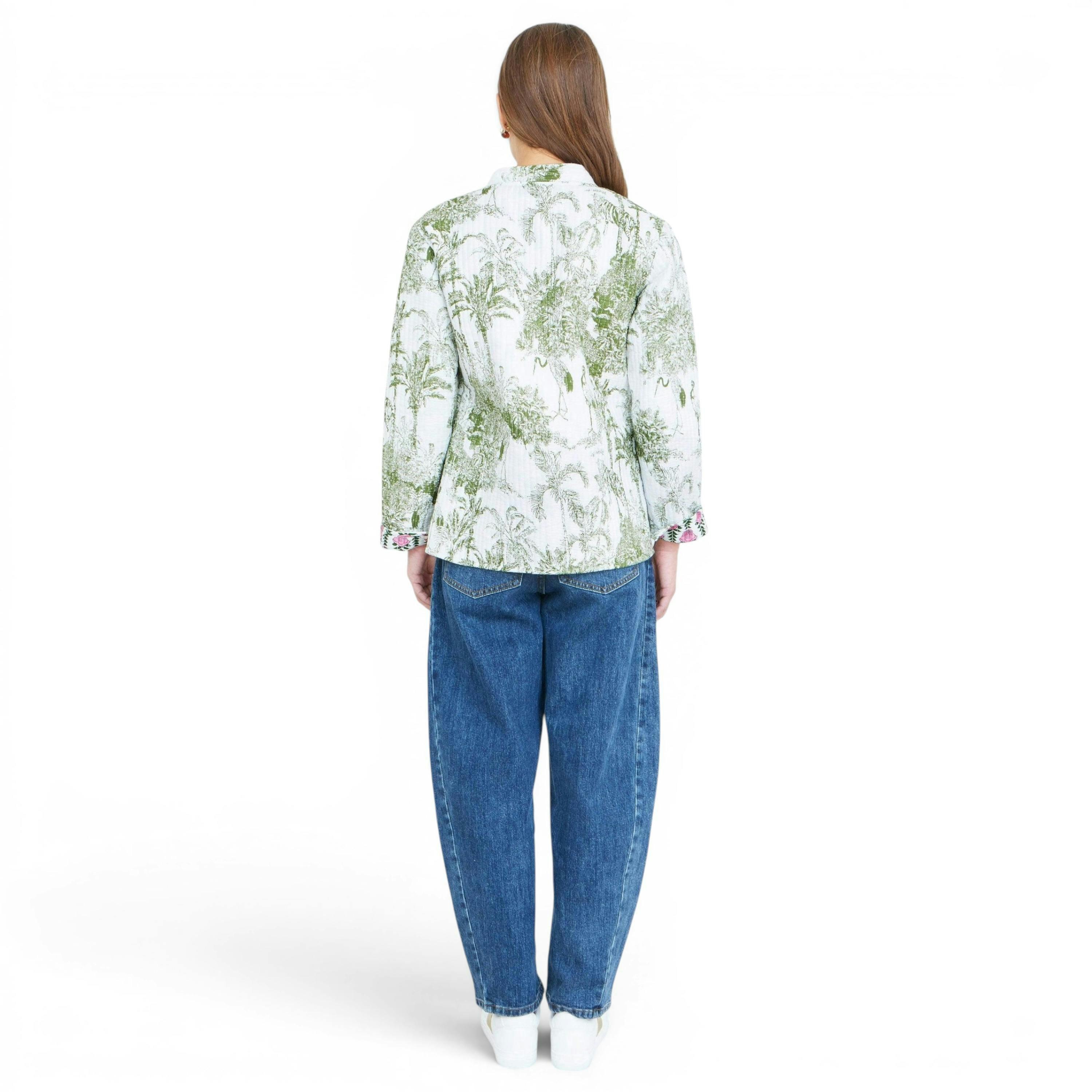 Yumi Green Reversible Cotton Quilted Jacket , view 6 of 6